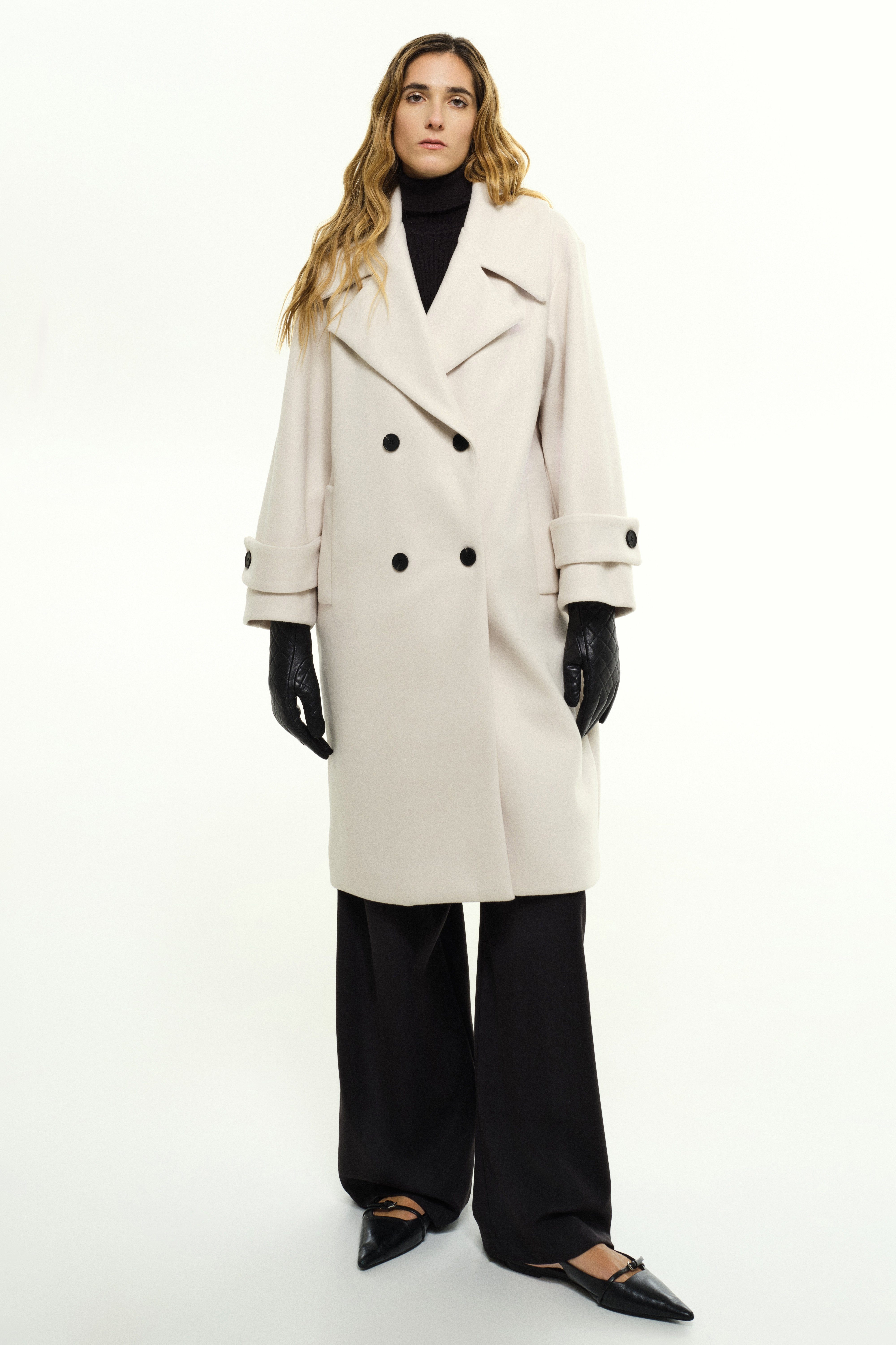 RICANO Kurzmantel Silvana Damen Mantel mit Reverskragen und 4 schwarzen Knö günstig online kaufen