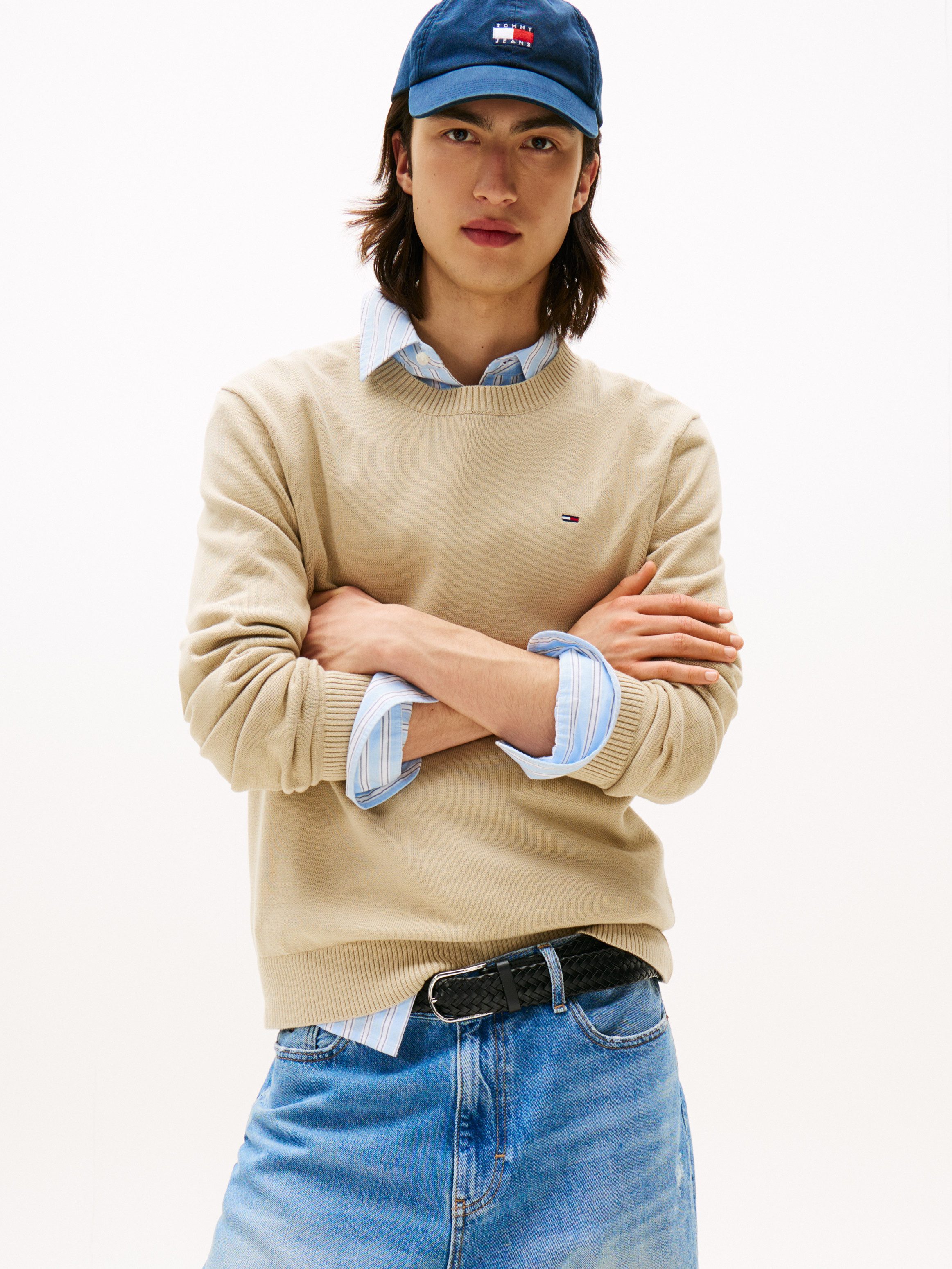 Tommy Jeans Rundhalspullover TJM SLIM ESSENTIAL günstig online kaufen