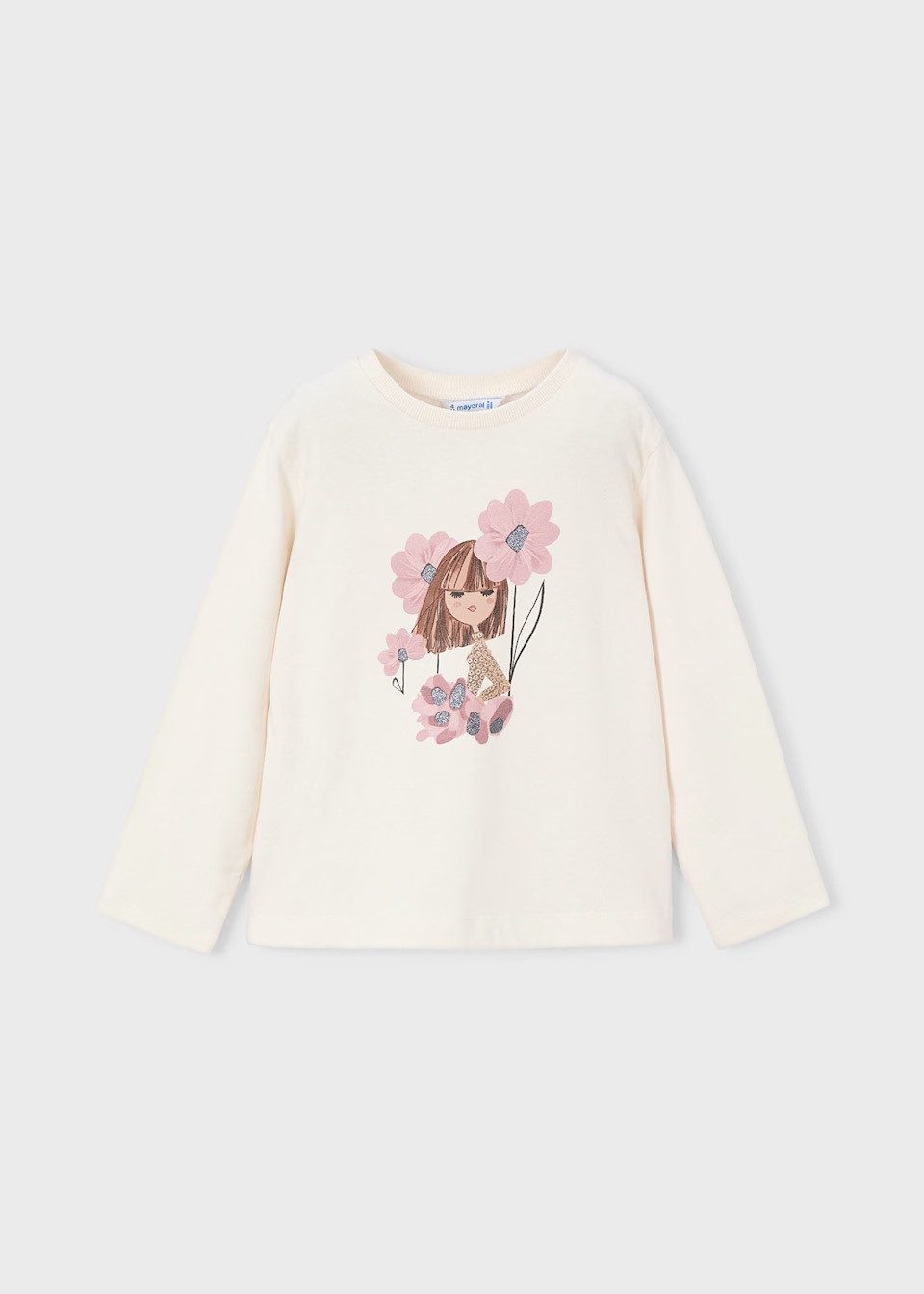 Mayoral Shirt & Leggings 3-teiliges Mädchen-Set: Langarmshirt mit Print & 2 Leggings (472447)