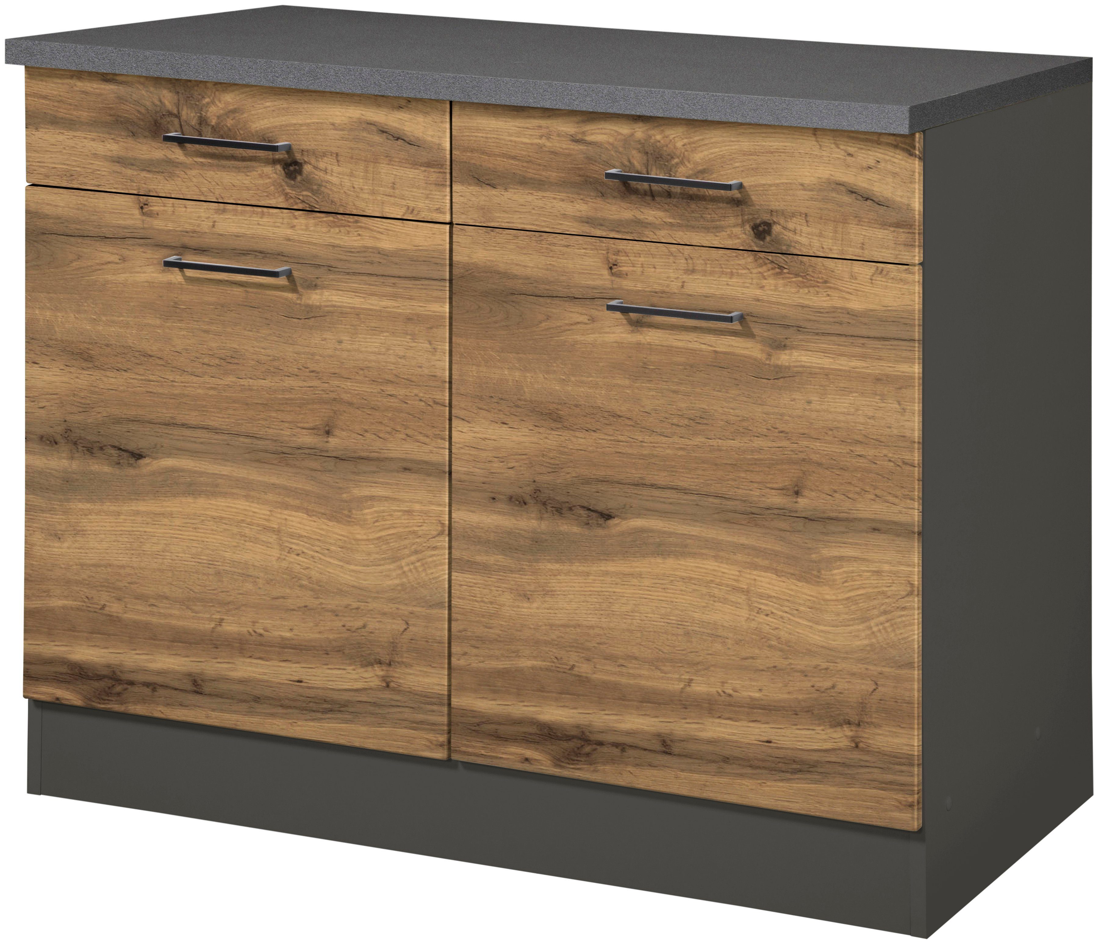 KOCHSTATION Unterschrank KS-Trier Breite 100 cm, für viel Stauraum