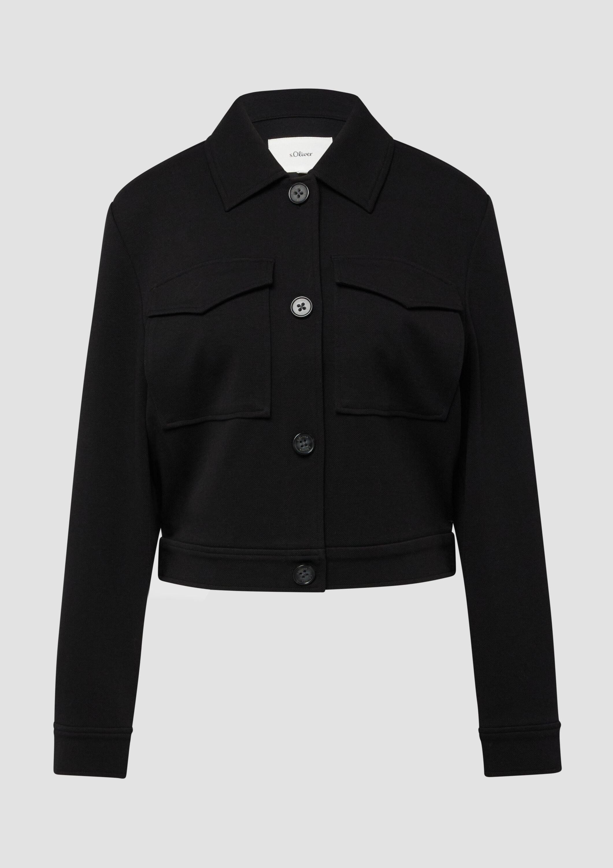 s.Oliver Funktionsjacke Indoor-Jacke Strukturierte Jacke aus Interlock