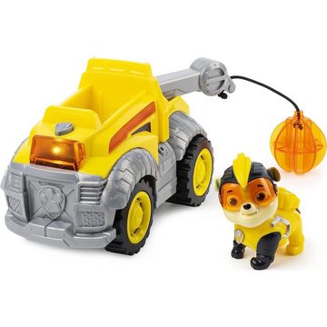 Spin Master Spielzeug-Bagger Paw Patrol Mighty Pups Baustellenauto mit Rubble Figur Deluxe Vehicle