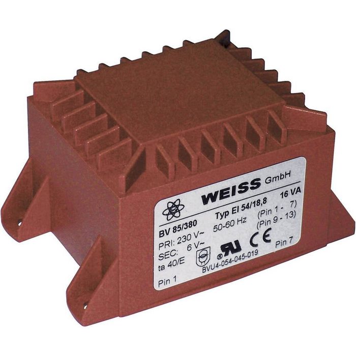 Weiss Elektrotechnik Spannungswandler Weiss Elektrotechnik 85/385 Printtransformator 1 x 230 V 1 x 24 V/AC 1 (85/385)