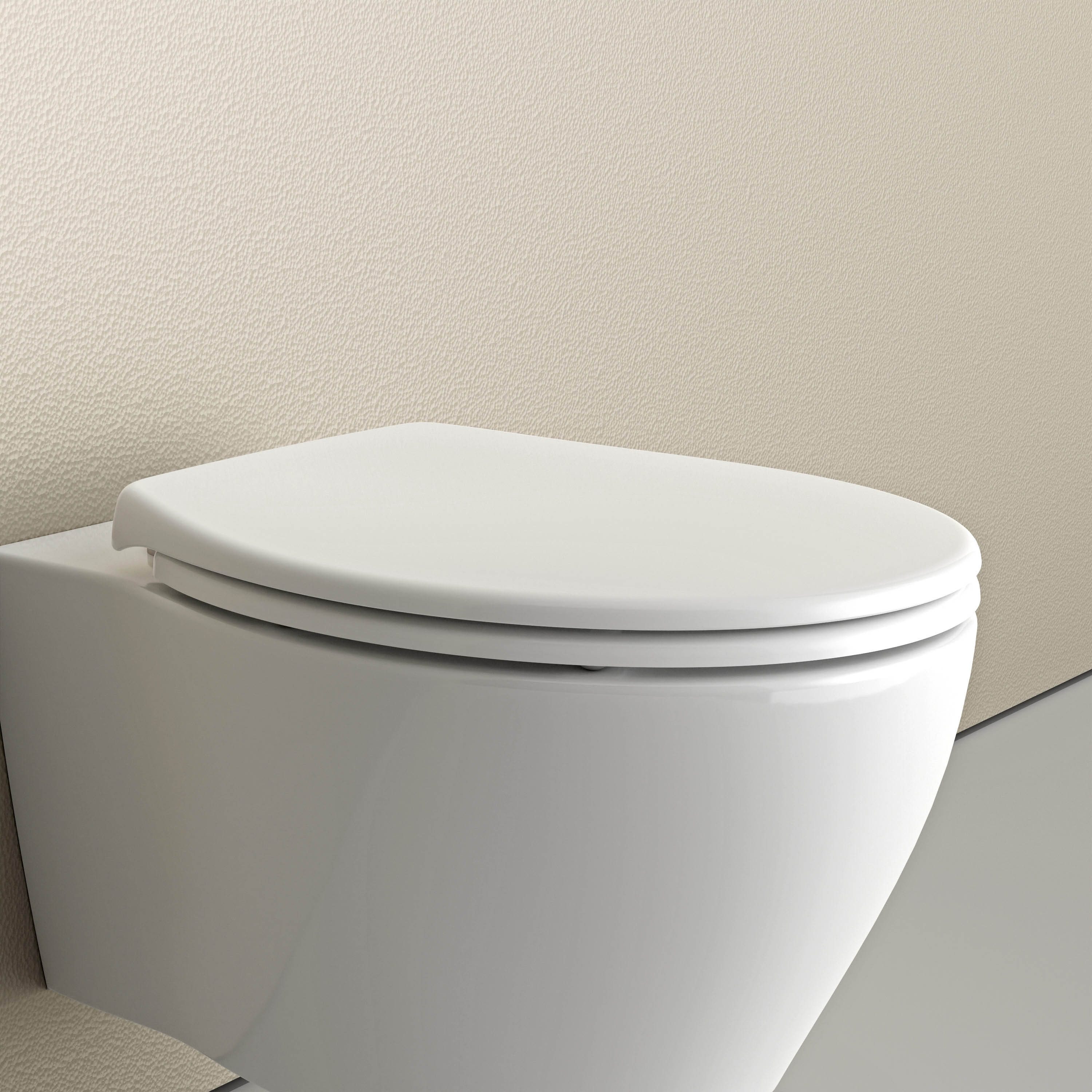 Bernstein Kinder-WC-Sitz U2006 mit integriertem Kinder-WC-Sitz, antibakterieller Duroplast und hochklappbarer Kindersitz