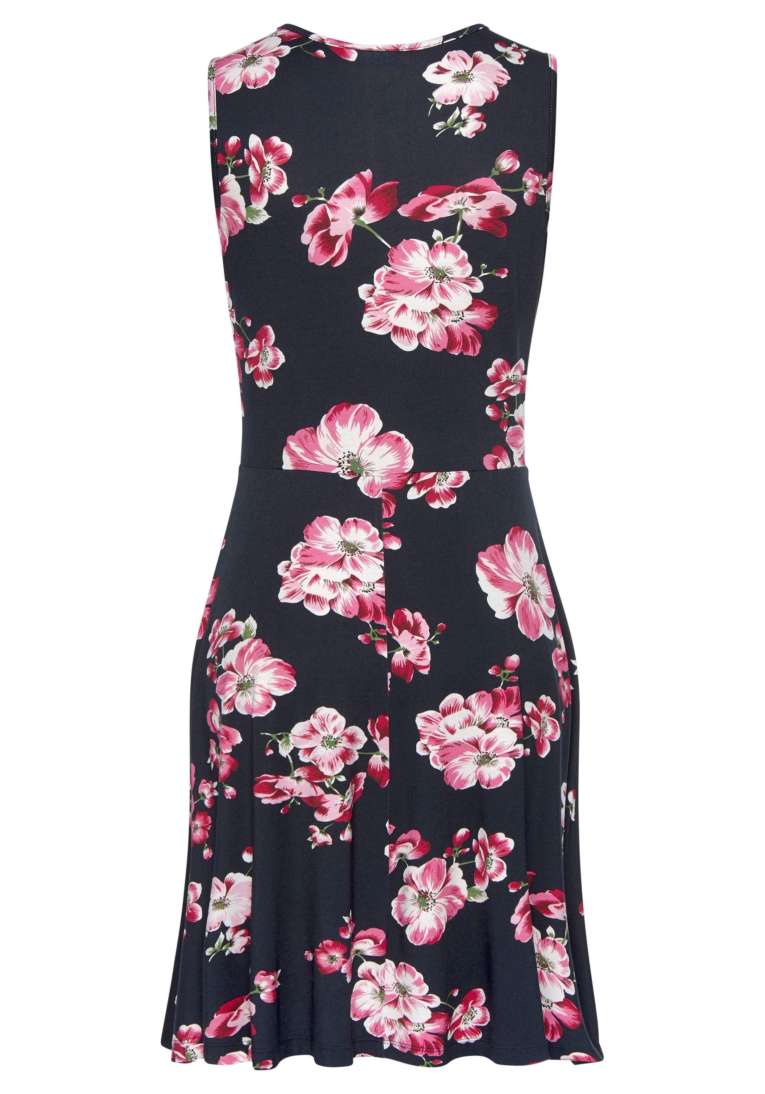 Beachtime Sommerkleid mit Blumenprint, elastisches Jerseykleid, Strandkleid