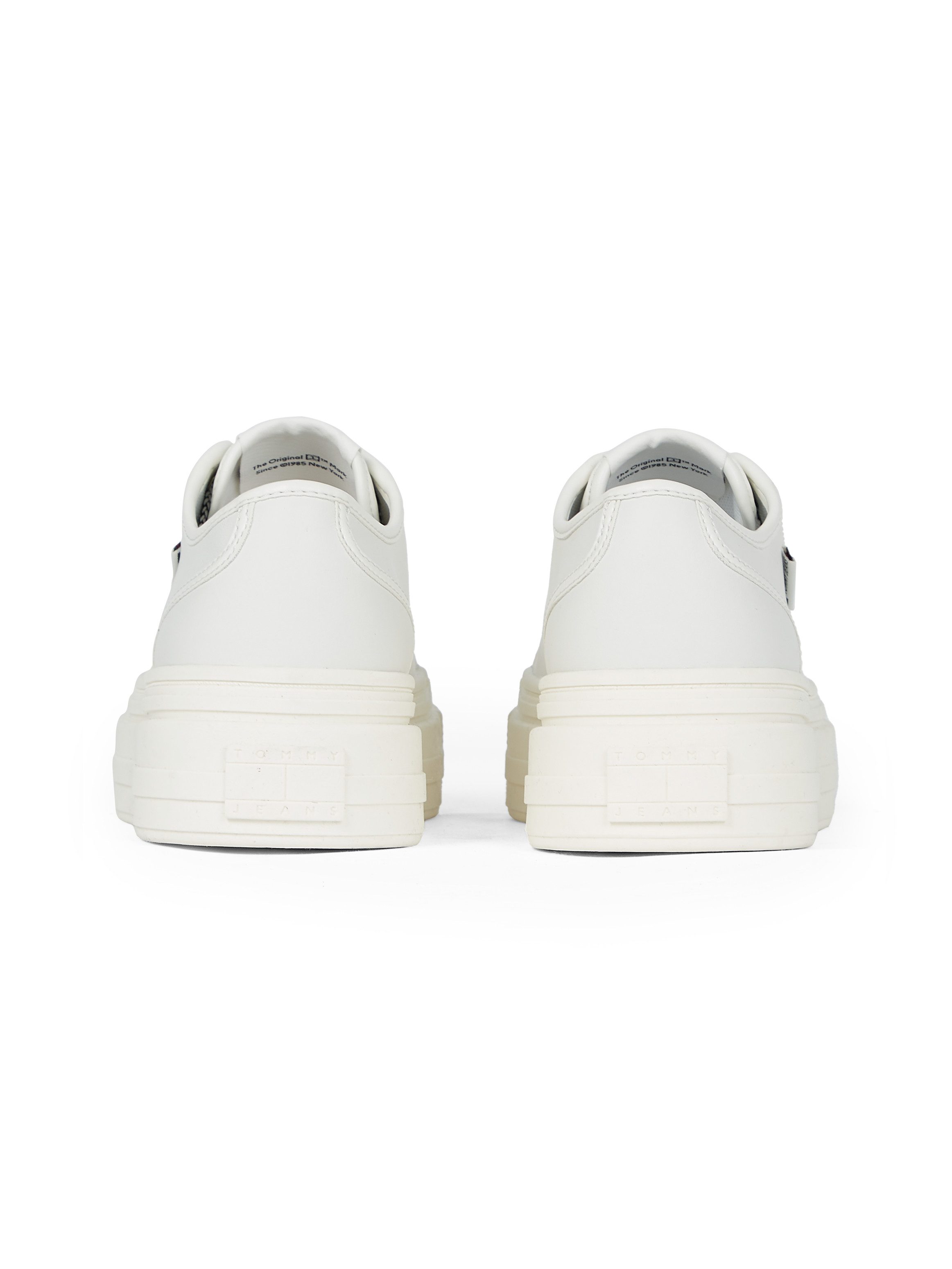 Tommy Jeans TJW FOXING VULC LC LEATHER Plateausneaker, Freizeitschuh, Halbschuh, Schnürschuh, Kontrast-Schnürsenkel