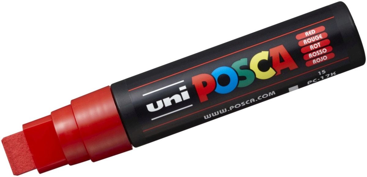 uni-ball Filzstift Fasermaler Uni Posca PC-17K 15mm rot