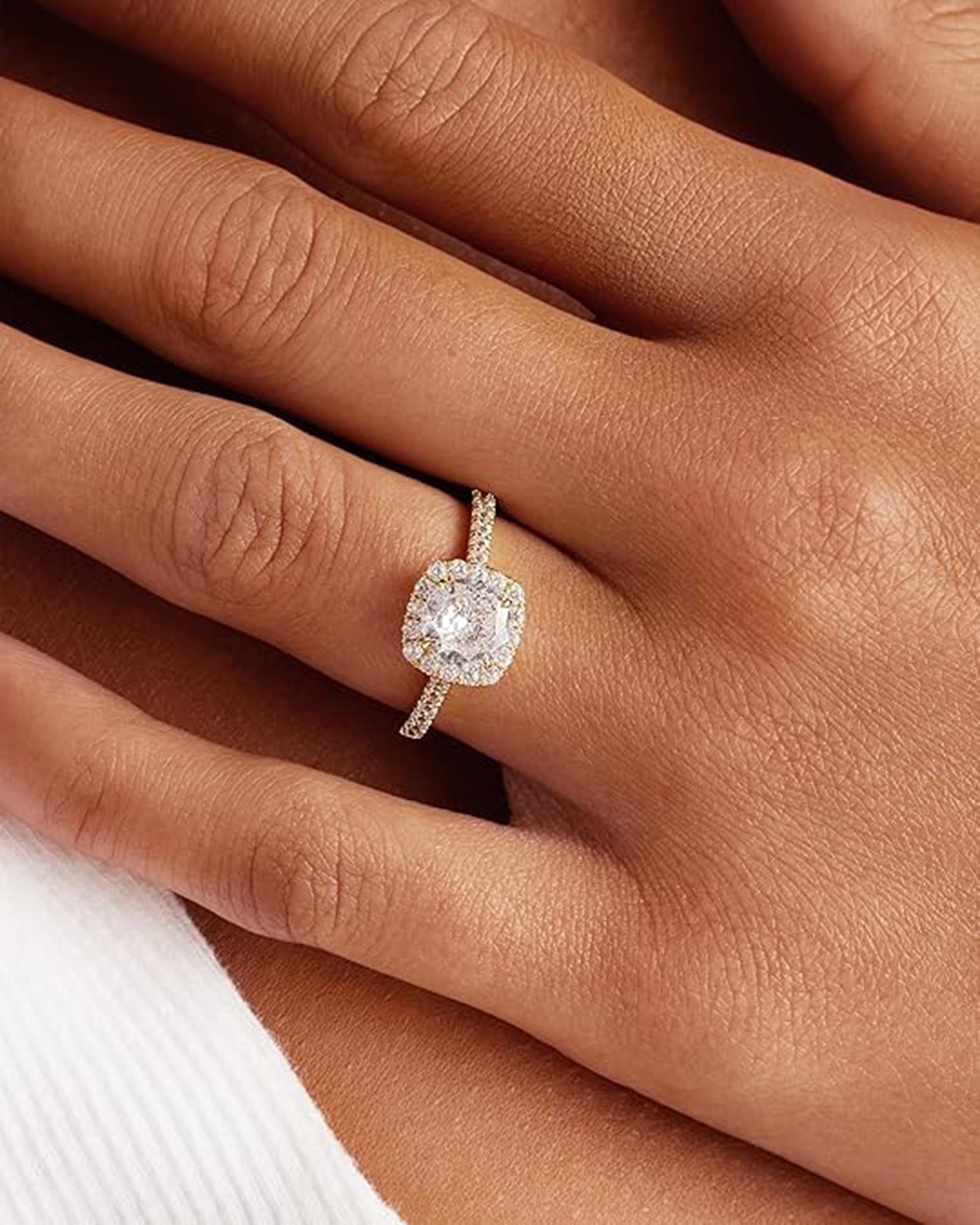 Jumpeak Diamantring 585 Gold, 1.5Karat Diamant im Rundschliff, Braut-Eherin günstig online kaufen