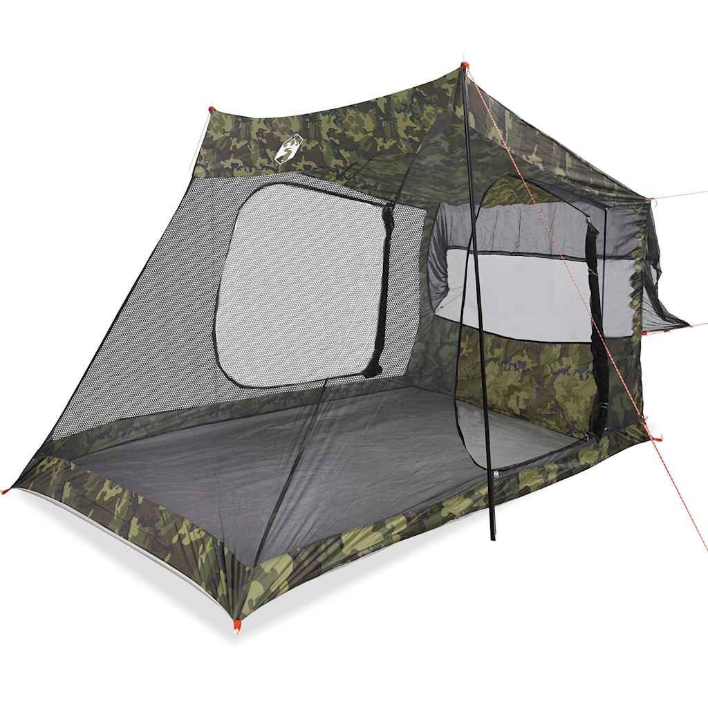 furnicato Buszelt Autozelt 356 x 206 x 205 cm Tarnung, Wetterfestes Campingzelt mit E-Anschluss und Bodenplane für Reisen