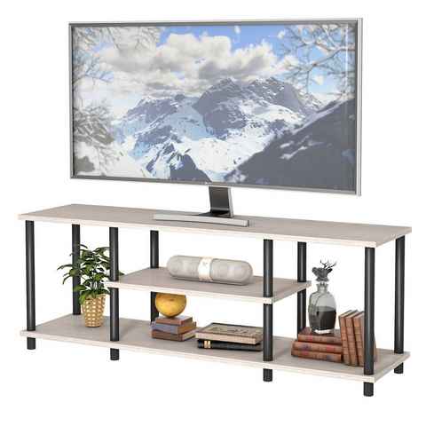 COSTWAY TV-Schrank Fernsehschrank 110cm breit, Holz