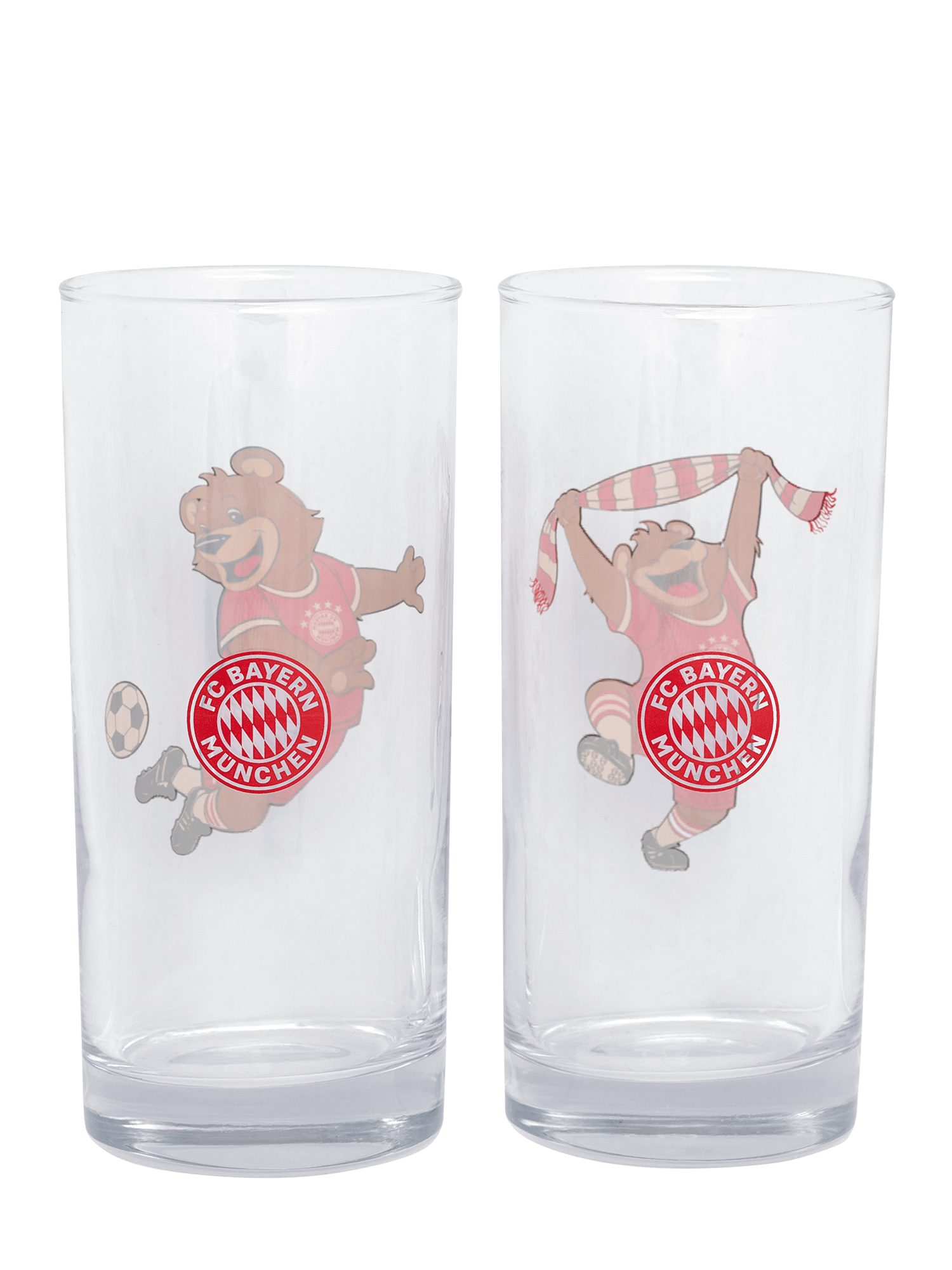FC Bayern München Gläser-Set FC Bayern München Glas I Berni I 2er-Set I Kinder I 0,3 l I Fußball, Glas