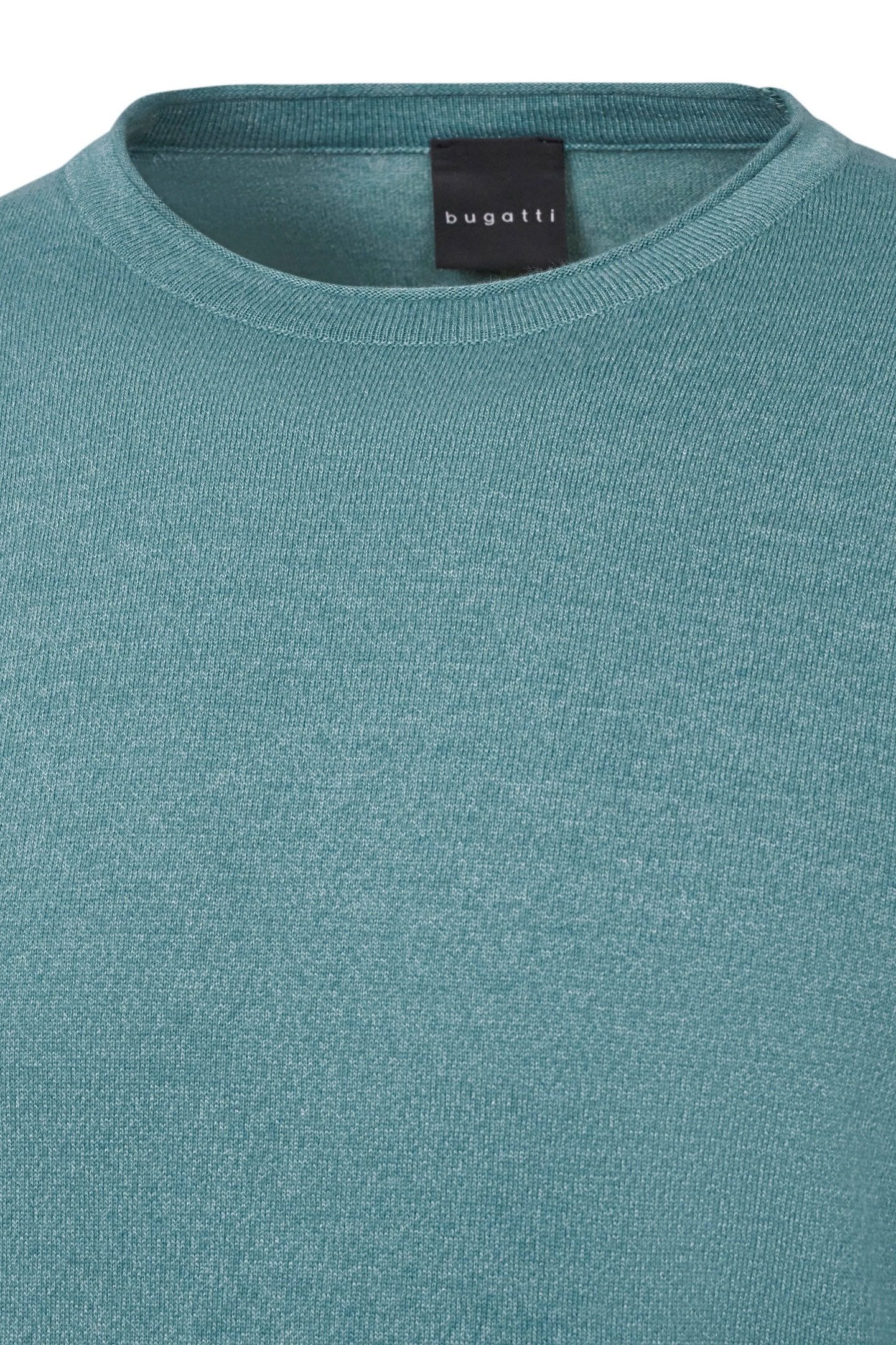 bugatti T-Shirt mit Rippenbündchen