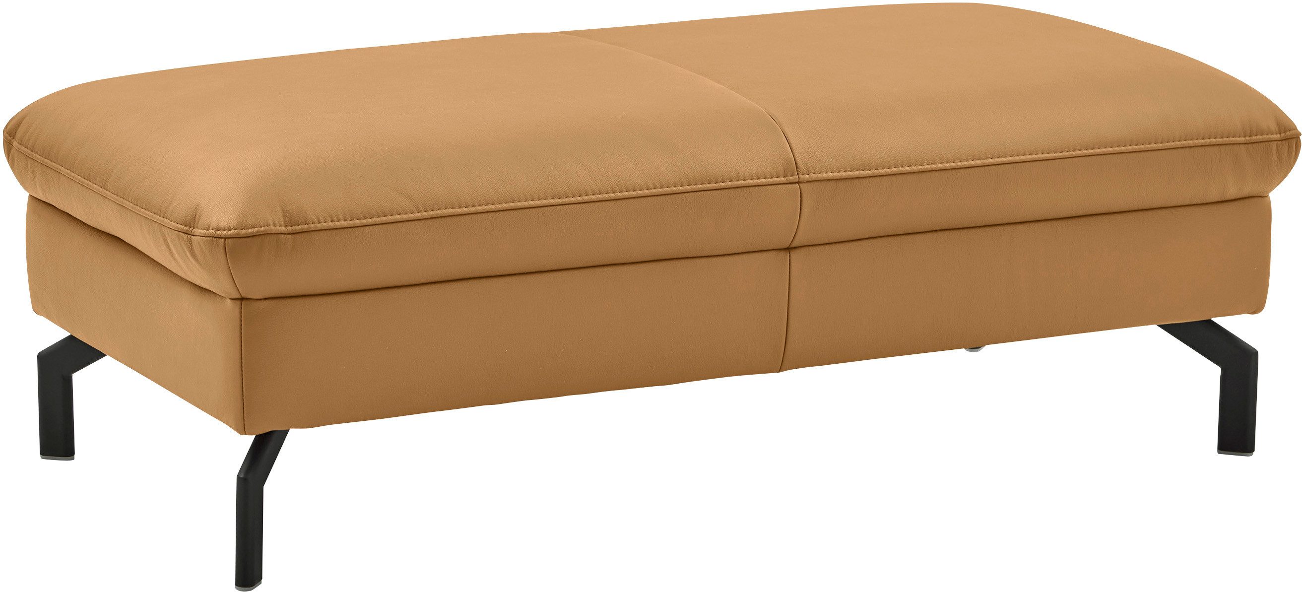 Die PlanBar Hocker PN-EM20028, hochwertiges Glattleder, stylische Metallfüße