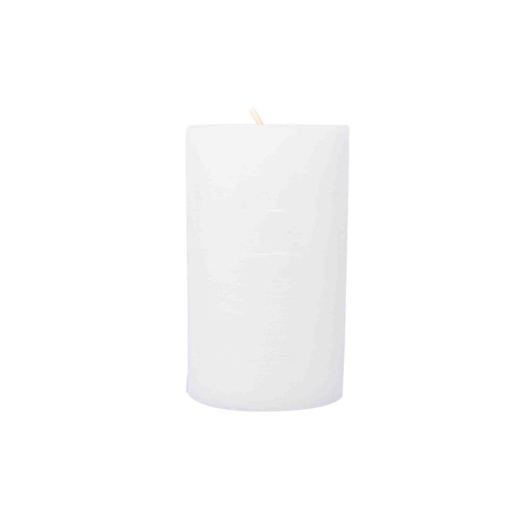 B&S Stumpenkerze Kerze Frostoptik weiss Ø 10 x 15 cm (1-tlg)
