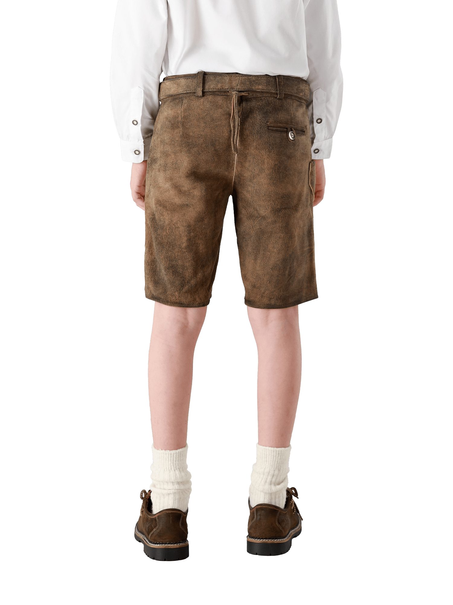 Spieth & Wensky Sweatshorts FC Bayern München, Lederhose mit Gürtel, Kinder, Braun