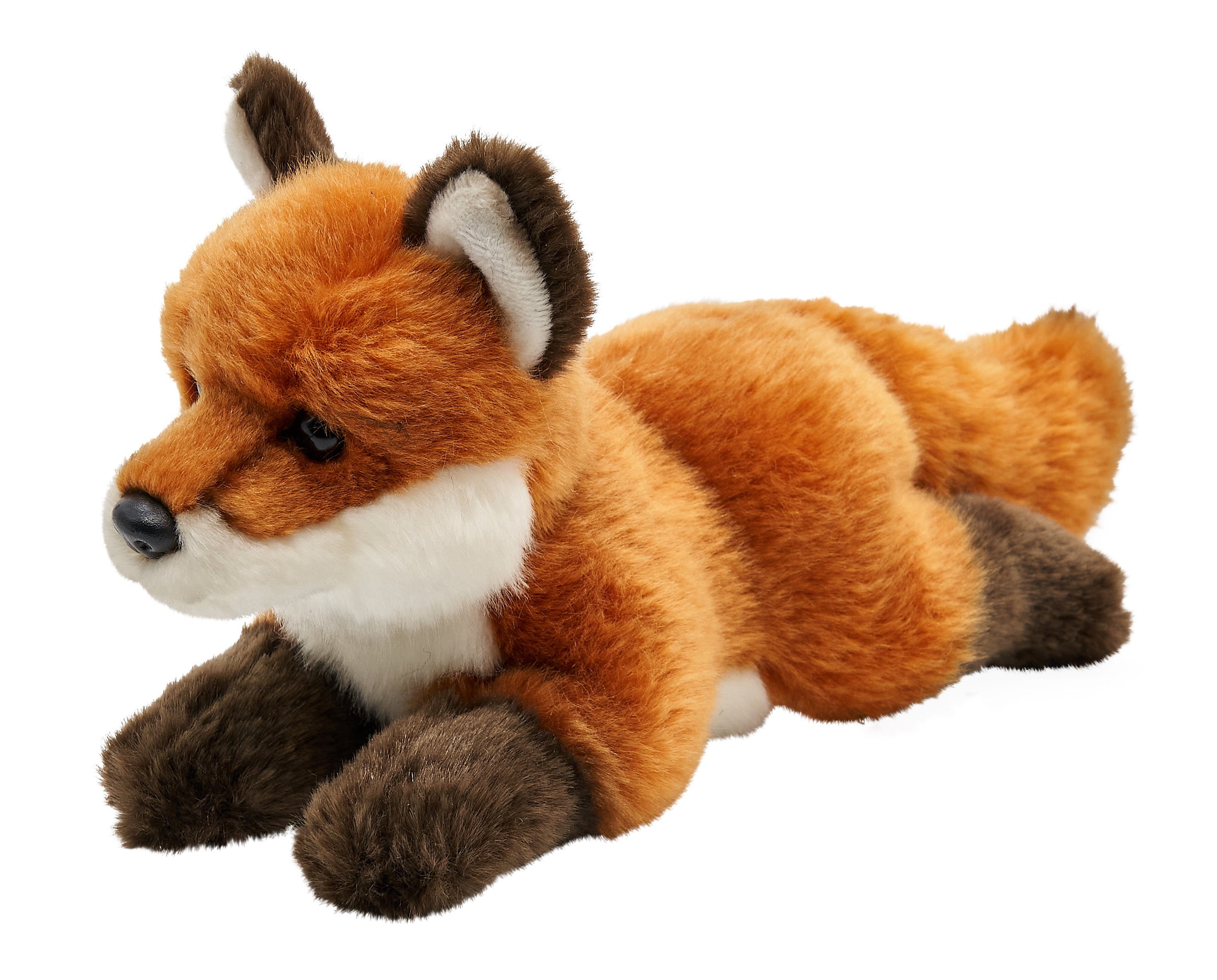 Uni-Toys Kuscheltier - recyceltes Fuchs Plüsch, (24 - cm) Plüschtier, liegend % oder zu 100 sitzend (25 cm) Füllmaterial