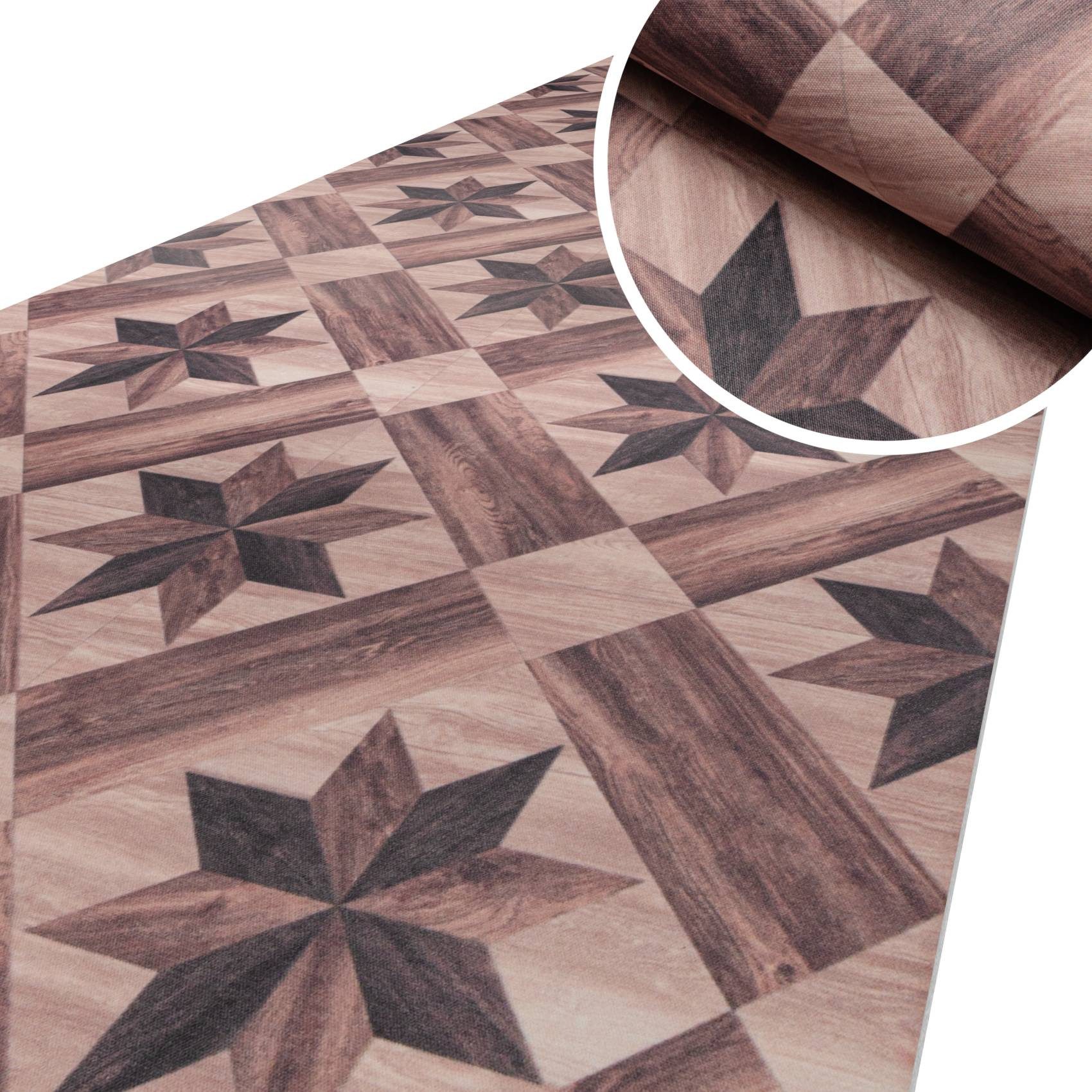 ANRO Küchenläufer Flurteppich TAREK Läufer Küche Textil, Eckig, Höhe: 3 mm, Genarbt PVC