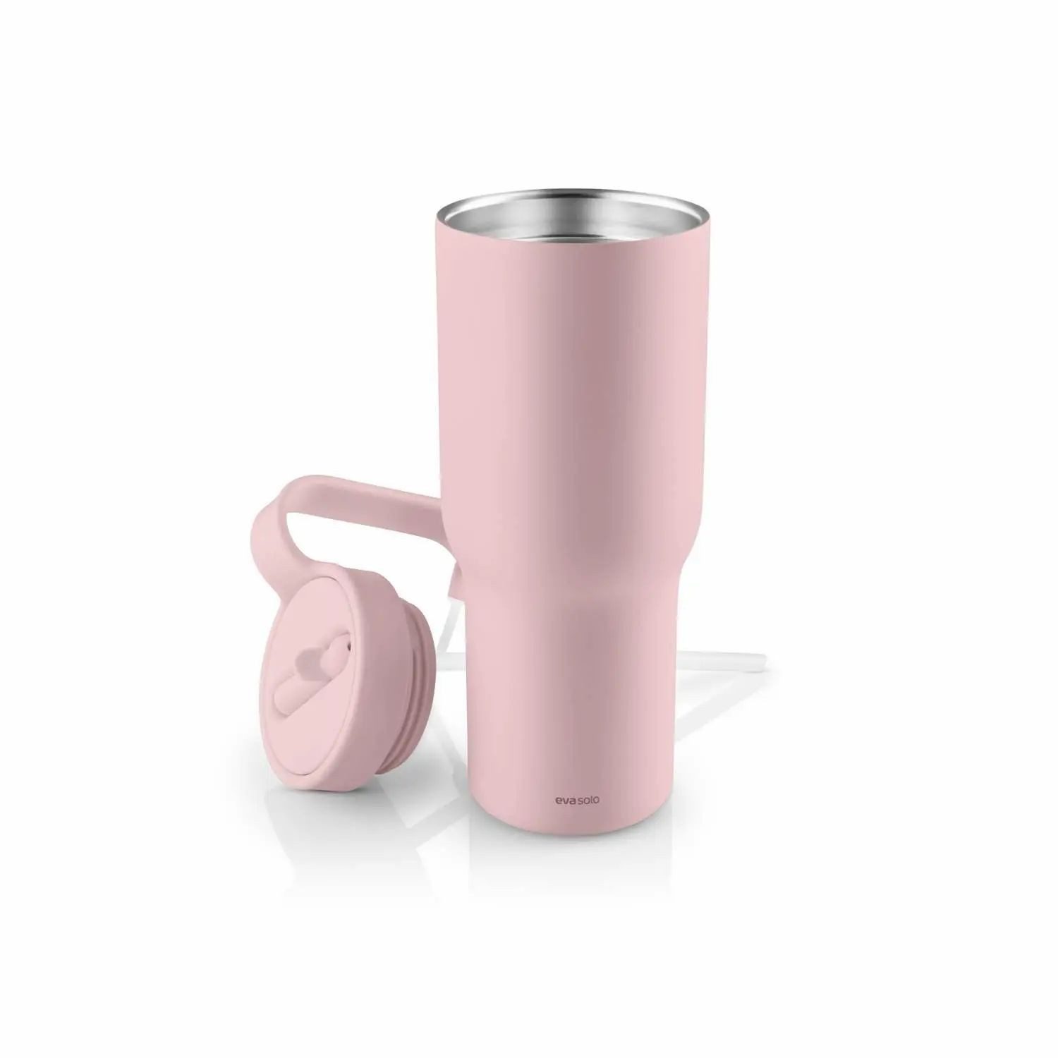 Eva Solo Thermobecher Sip'n'Go mit Trinkhalm Funky Ballerina 900 ml, Edelstahl, Silikon, Kunststoff