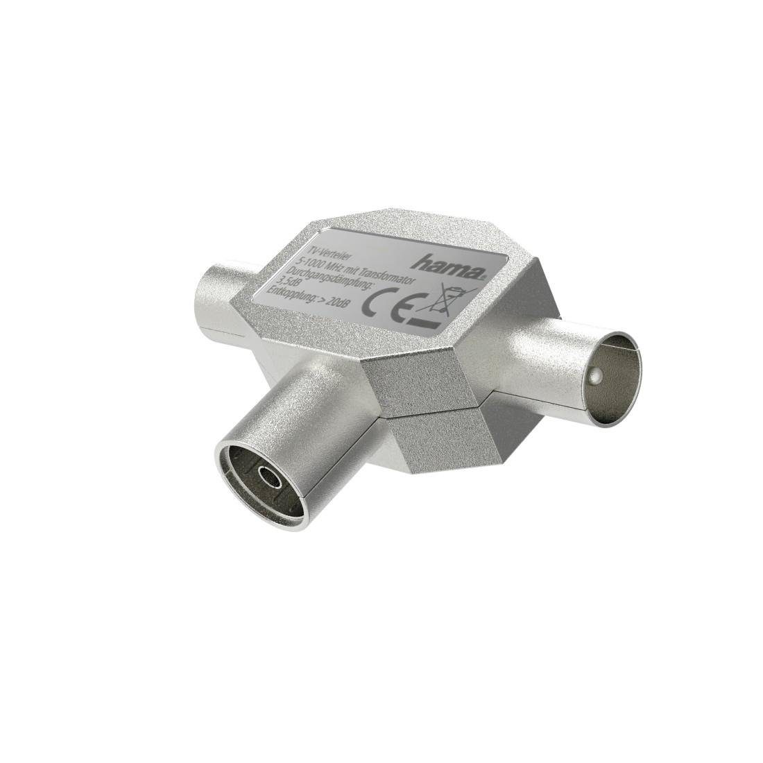 SAT-Verteiler Antennen-Verteiler, Koax-Kupplung- 2 Koax-Stecker, Metall