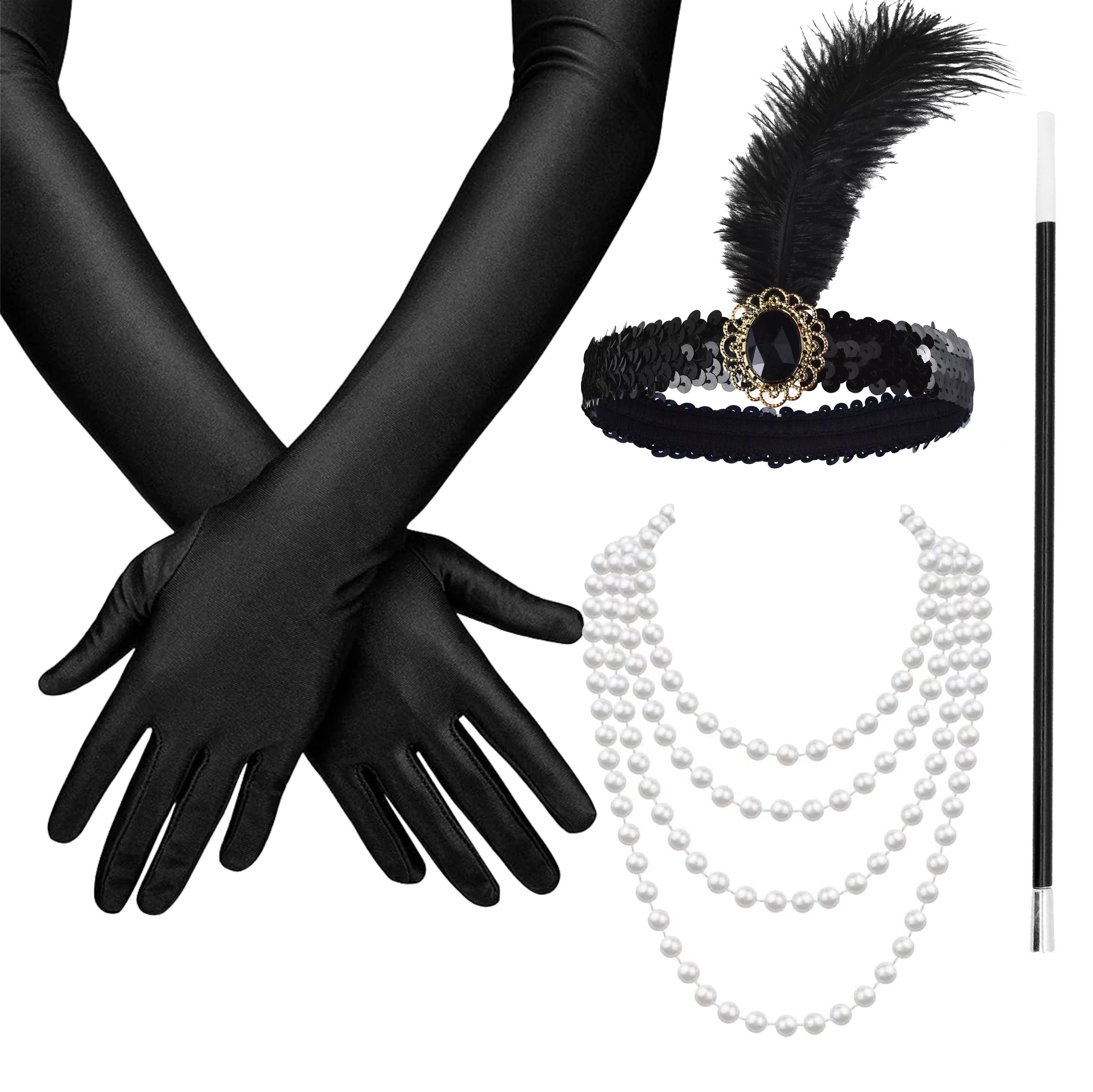 TK Gruppe Kostüm 1920er Jahre Set Damen – Elegantes Charleston Accessoire
