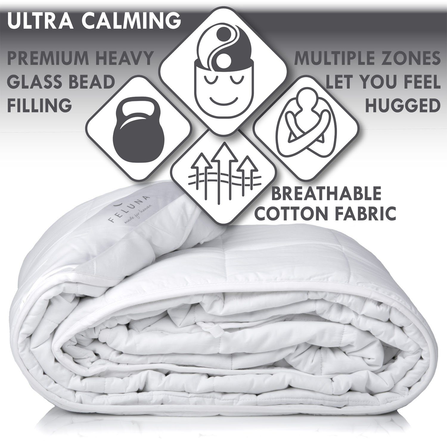Feluna Gewichtsdecke Feluna Gewichtsdecke–8 kg schwere Therapiedecke für er günstig online kaufen