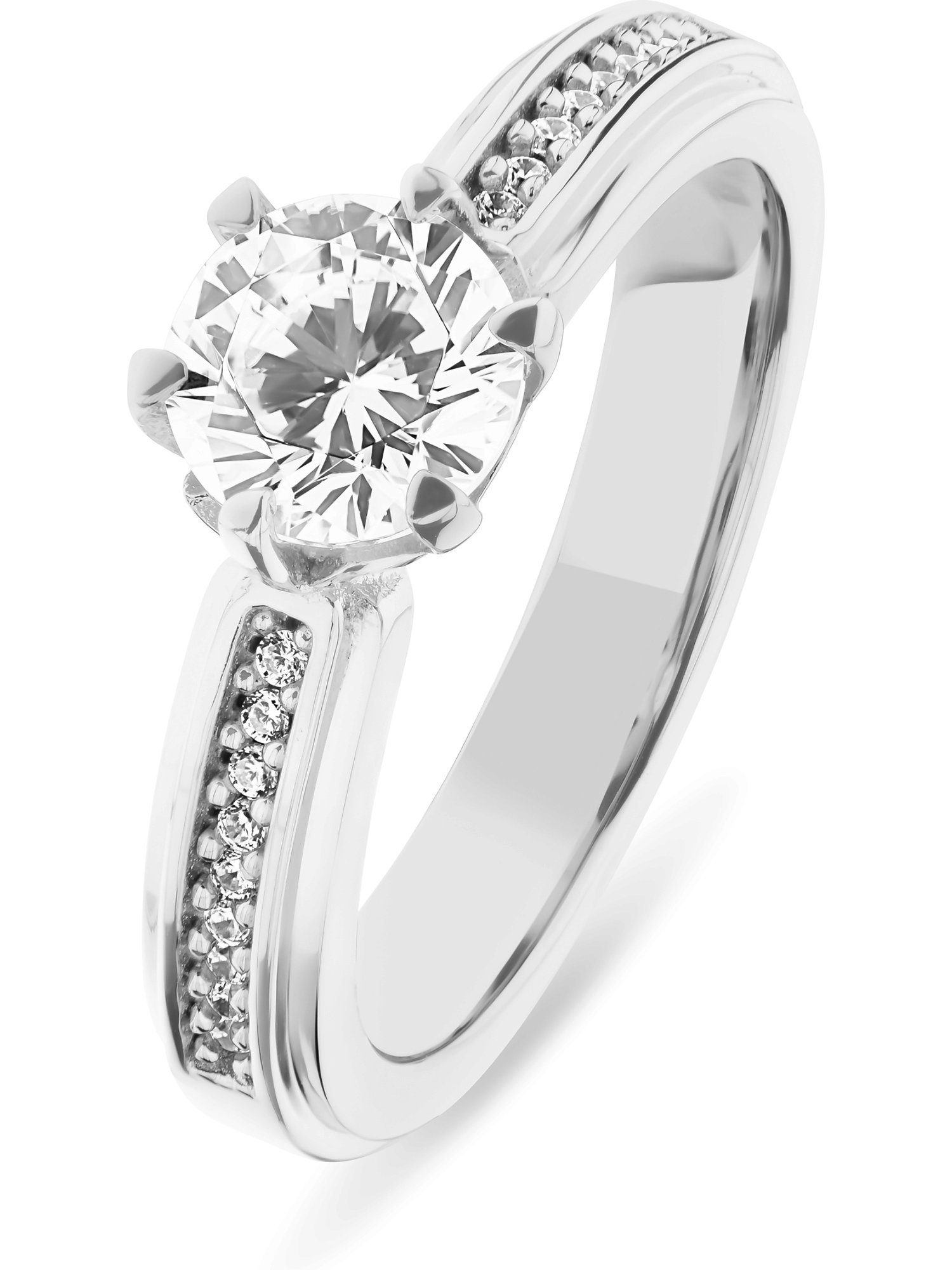 JETTE Silberring JETTE Damen-Damenring 925er Silber 19 Zirkonia, Zirkonia günstig online kaufen