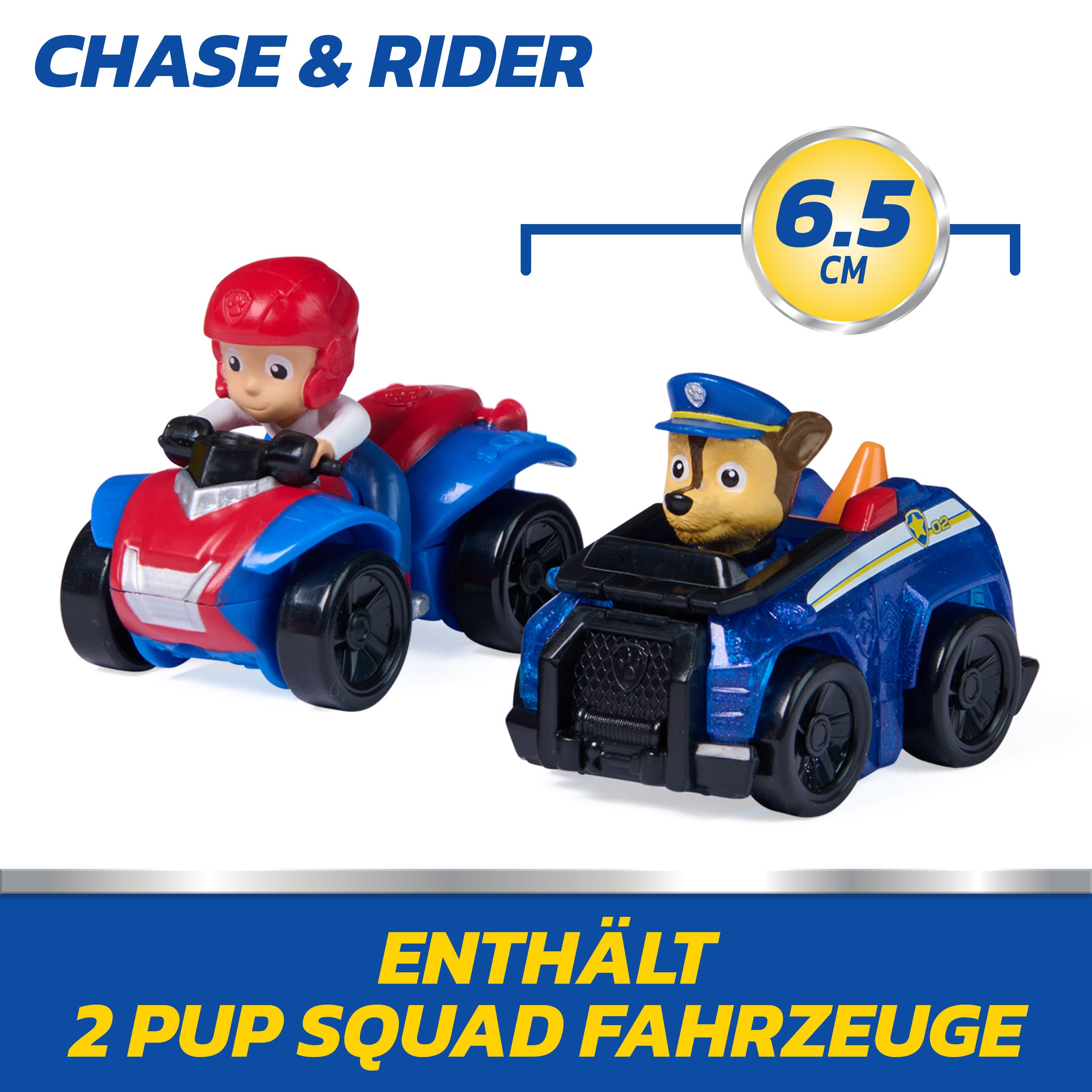 Spin Master Spielzeug-Auto PAW Patrol – Pup Squad Launcher mit Chase und Ryder Fahrzeugen