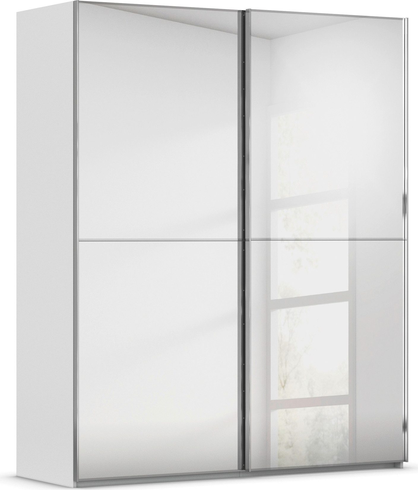 rauch Schwebetürenschrank Kleiderschrank Schrank Garderobe Schlafzimmerschrank SCALE-DUO edle zweigeteilte Türen Spiegelfront und 3 …