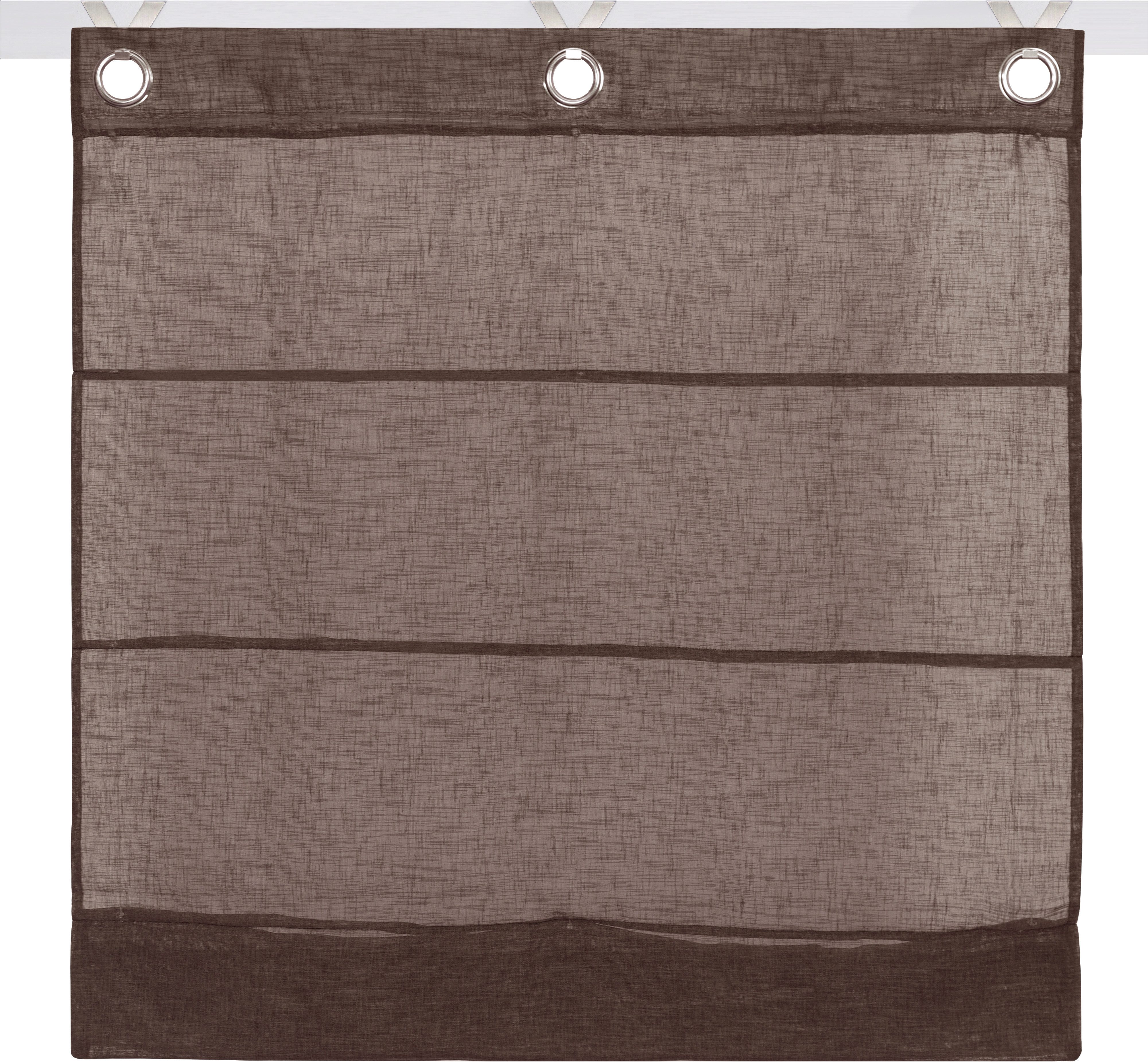 OTTO home Raffrollo Fiete, mit Hakenaufhängung, Leinen Optik, halbtransparent, monochrom, basic