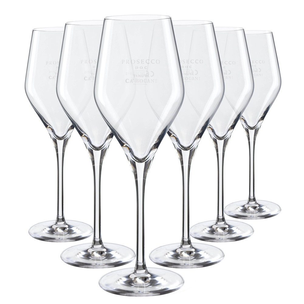 Ca´bolani Prosecco Sektglas 6x Champagnerglas Ca´Bolani Prosecco Doc Tenuta, luxuriöses Design