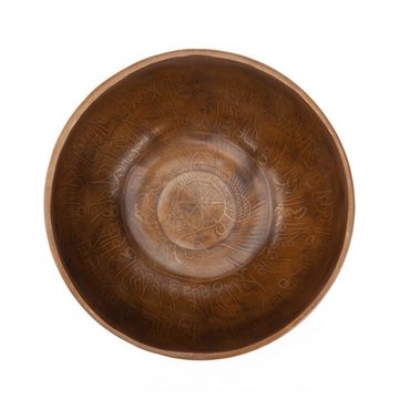 bodhi Beruhigungs- und Entspannungsgerät Tibetische Klangschale „Singing Bowl“, SCHRIFTZEICHEN, ca. 520 g