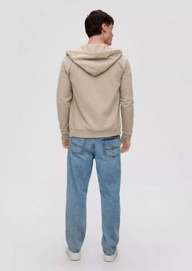 QS Longsweatshirt Casual (1-tlg) mit Kapuze, Tasche, Reißverschluss, langarm, 1 Stück