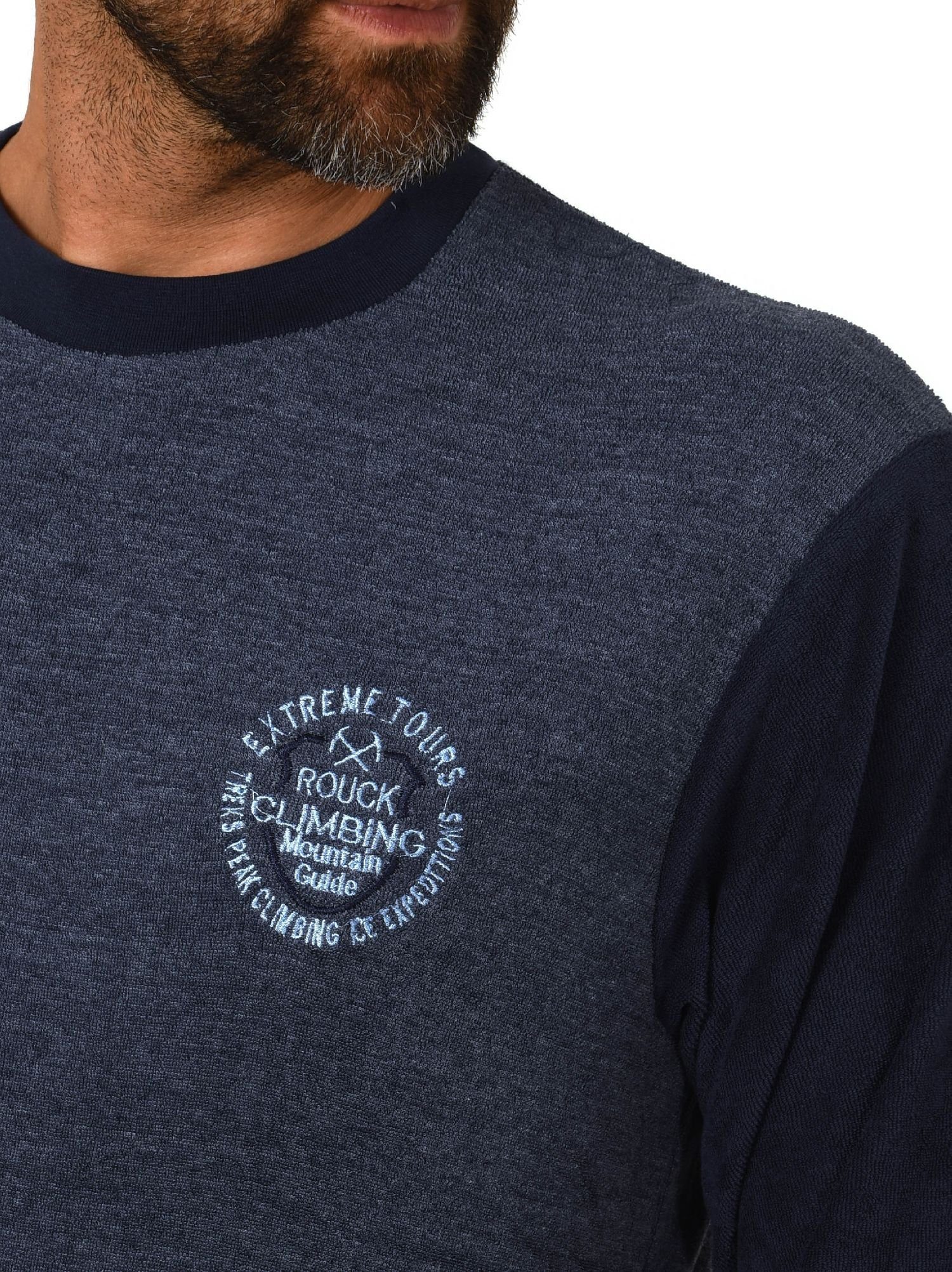 Normann Pyjama Herren Frottee Pyjama langarm Schlafanzug mit Bündchen - 212 günstig online kaufen