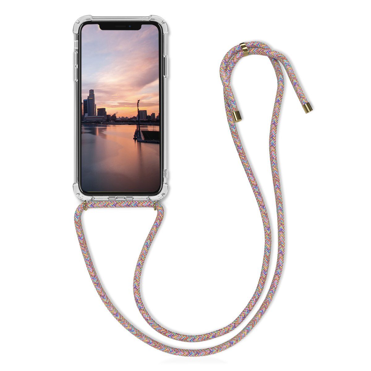 kwmobile Etui Necklace Case für Apple iPhone XR, Hülle Silikon mit Handykette - Band Handyhülle