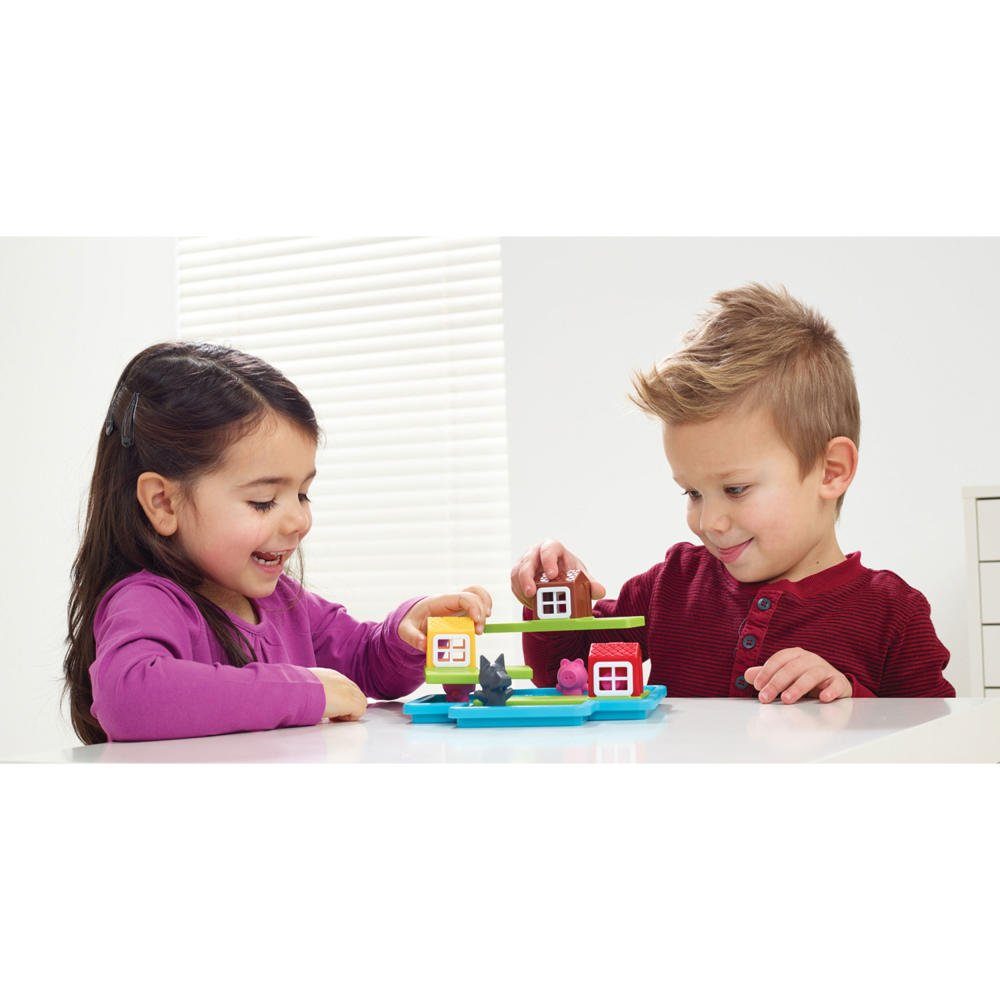 Smart Games Spiel Die 3 kleinen Schweinchen, Märchenspiel, mit Märchen-Bilderbuch