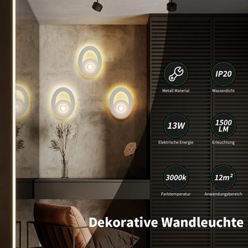 MULISOFT LED Wandleuchte 13W, LED Wandbeleuchtung Innen Modern Wandlampe für Wohnzimmer Treppenhaus