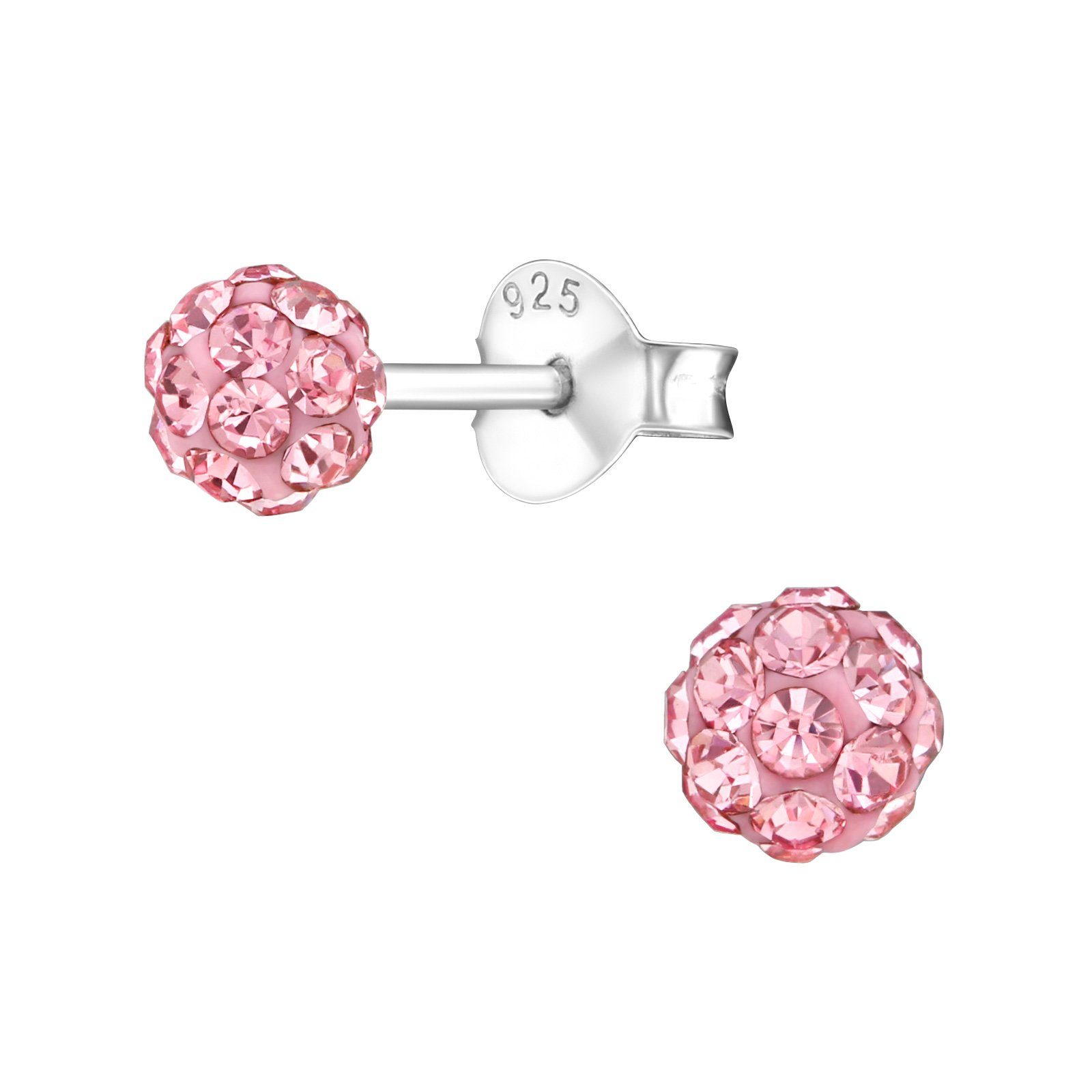ALEXANDER YORK Paar Ohrstecker BALL KRISTALL rosa, 2-tlg., 925 Sterling Sil günstig online kaufen