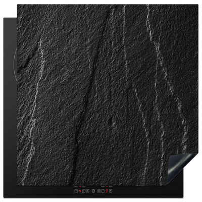 MuchoWow Herd-Abdeckplatte Stein - Anthrazit - Dunkelgrau - Steinstruktur, Vinyl, (1 tlg), Herdabdeckung Ceranfeld, Küchenutensilien, 58x59 cm