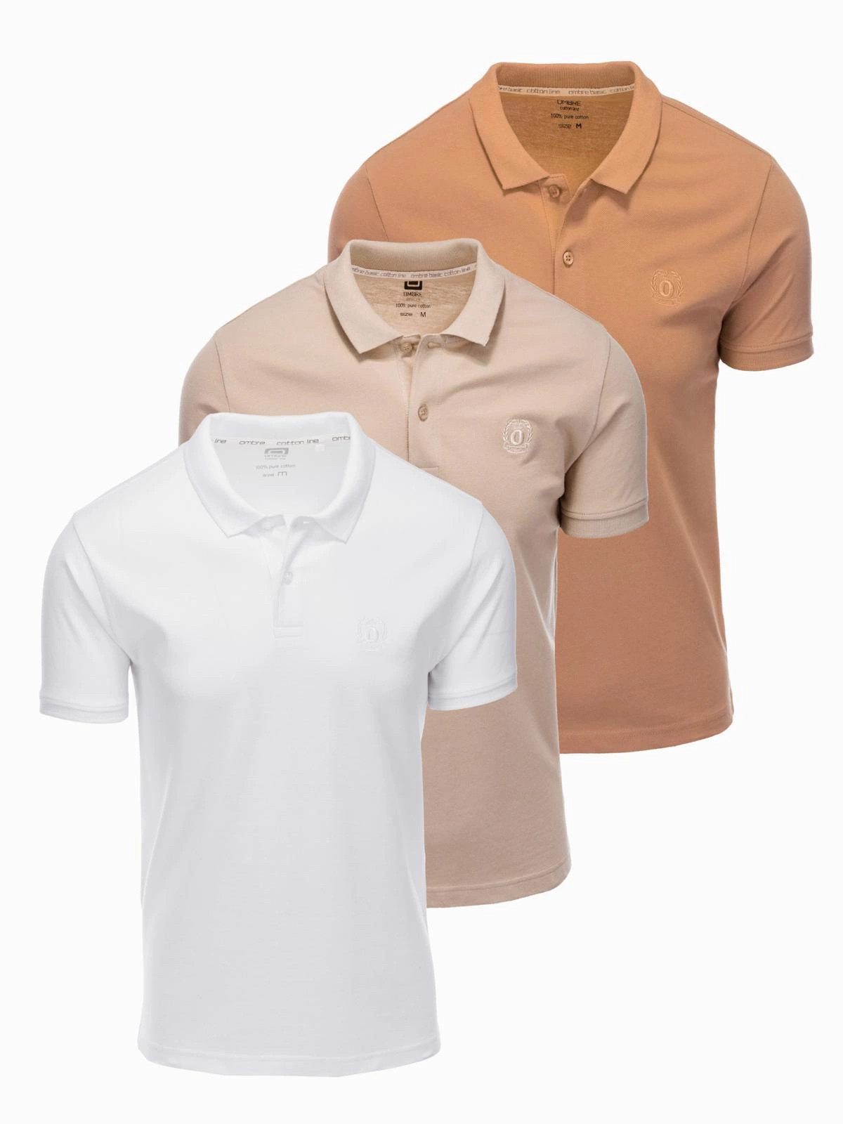 OMBRE Poloshirt BASIC Herren-Poloshirt 3er Set günstig online kaufen