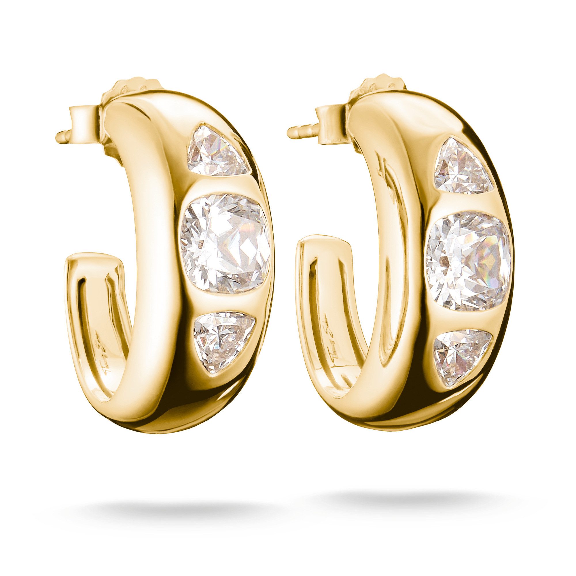 THOMAS SABO Paar Creolen Bold Elegance Ohrringe mit Zirkoniasteinen, mit Zirkonia (synth)