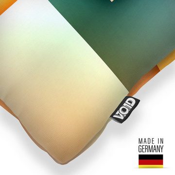 Kissenbezug, VOID (1 Stück), Sofa-Kissen abstrakt Kunst 3D Flächen Bild Muster gemustert Orange Quadrat Licht Farben bund modern Strukture Platten Futuristisch