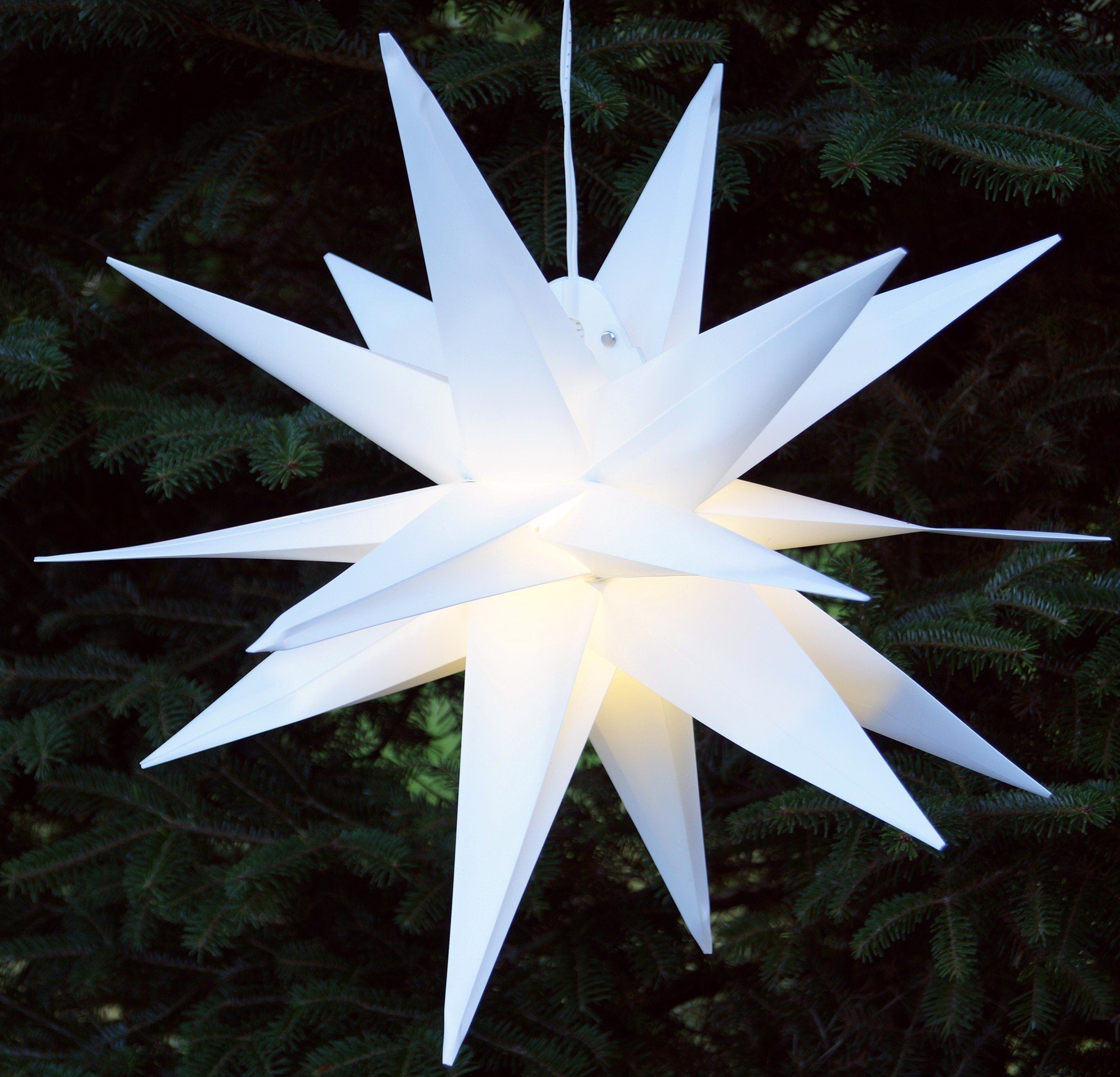 Guru-Shop LED-Stern für außen 3D Außenstern Kaspar, Weihnachtsstern,.., Leuchtmittel inklusive