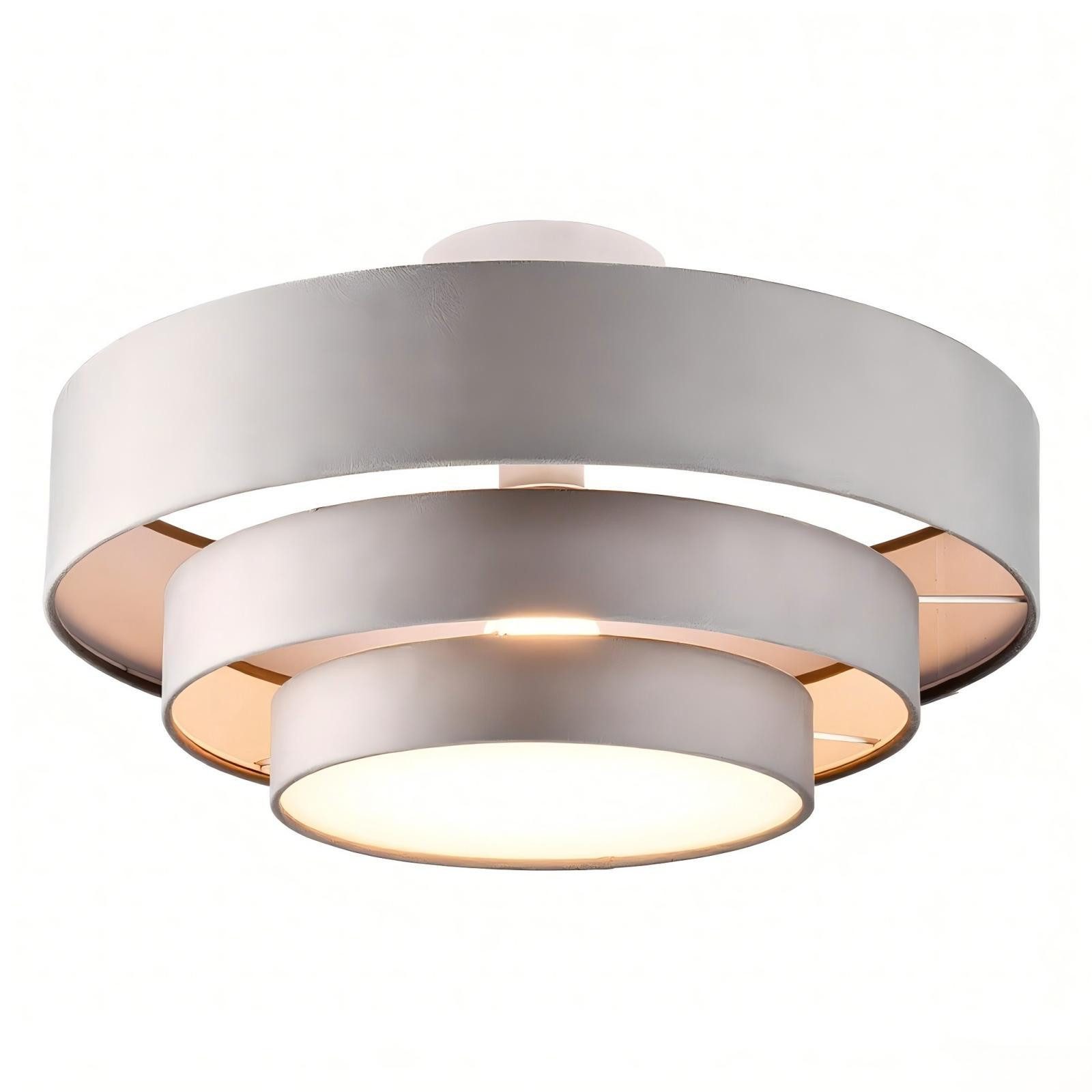 Tukrool Deckenleuchte Deckenlampe Einziehbarer Lampenschirm,Beige Triple günstig online kaufen