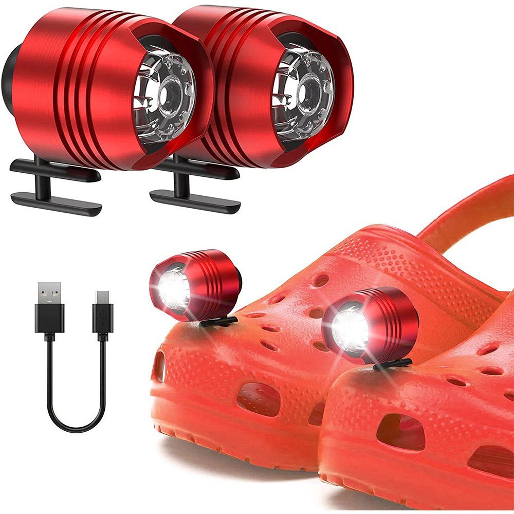 zggzerg LED Scheinwerfer 2 Stück Scheinwerfer Kompatibel für Croc,Headlights for Clogs Rot