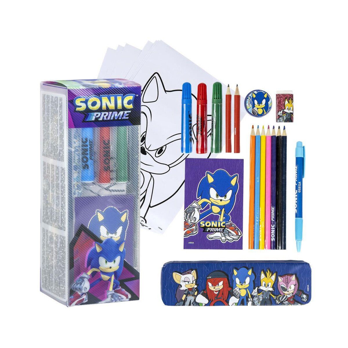 Kreativset Sonic the Hedgehog Schreibwarenset – Schule & Kreativ