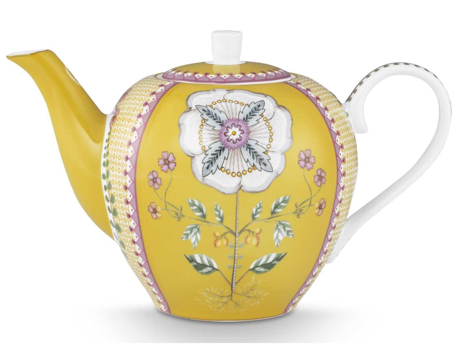 PiP Studio Teekanne Lily&Lotus Tiles Yellow Large Teekanne 1,6l