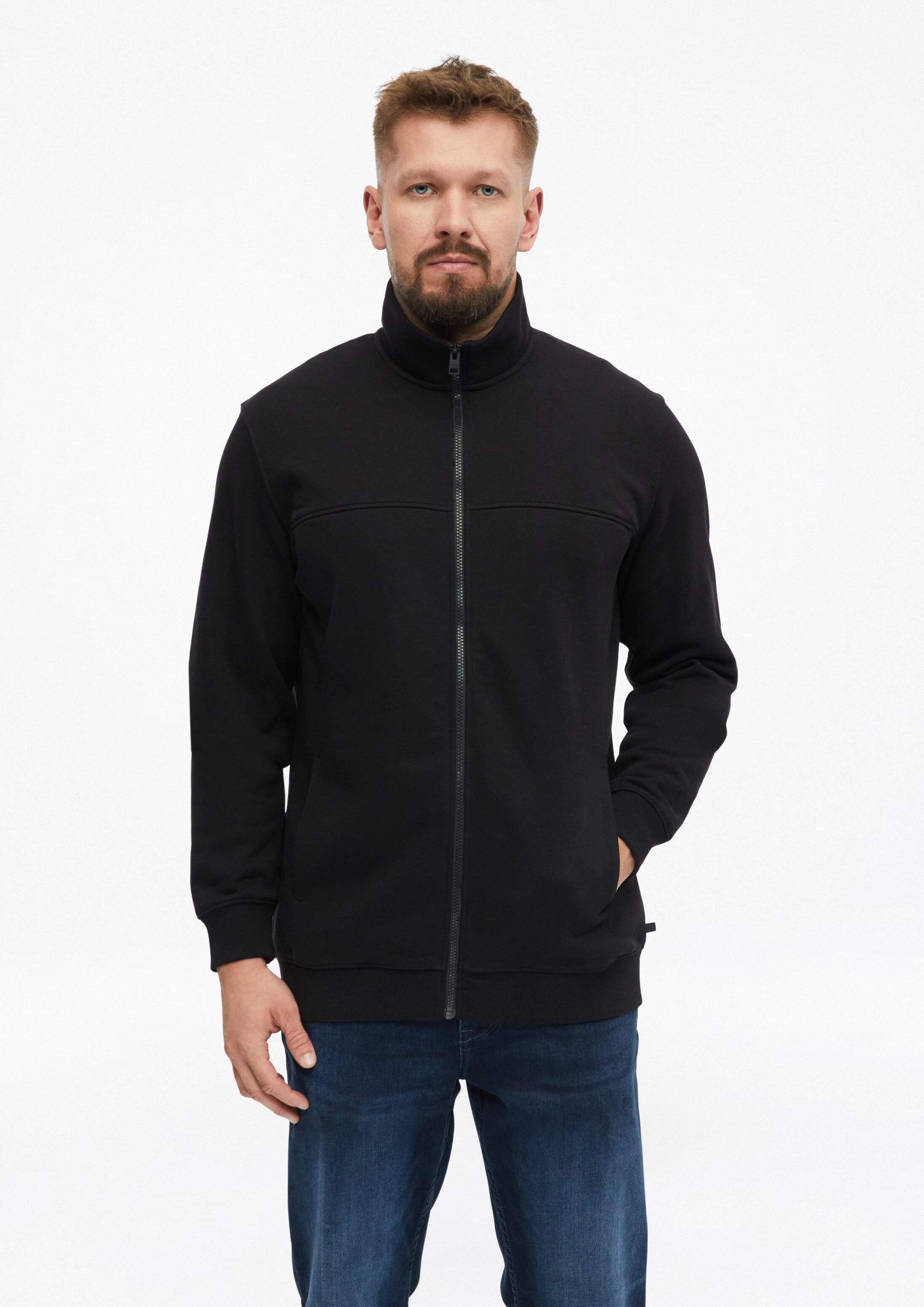 s.Oliver Sweatjacke Sweatshirt Jacke Sweatjacke mit Stehkragen und Eingrifftaschen