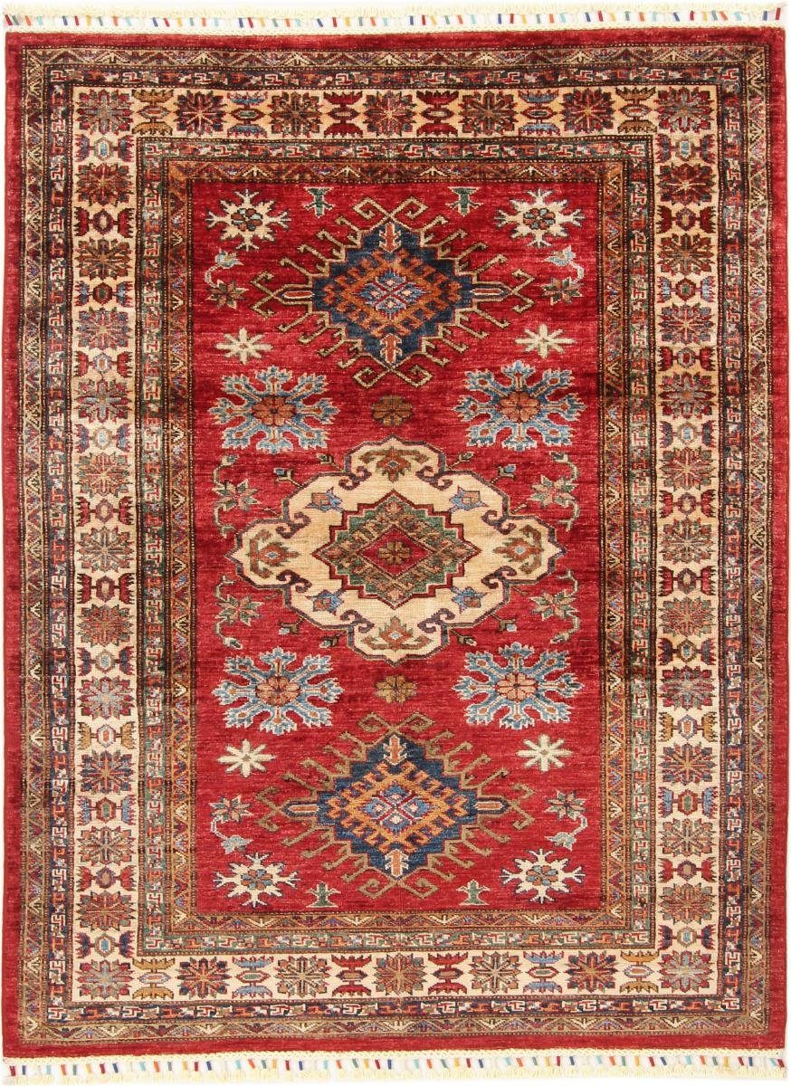 Orientteppich Kazak 128x167 Handgeknüpfter Orientteppich, Nain Trading, rechteckig, Höhe: 5 mm