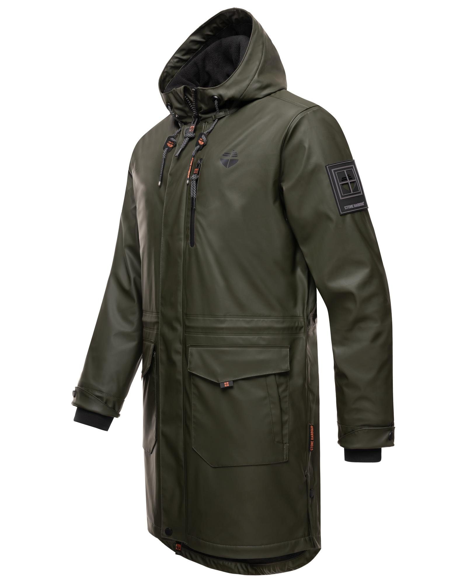 Stone Harbour Regenmantel Verdaan Wasserdichter Regenparka mit Fleece-Innenfutter