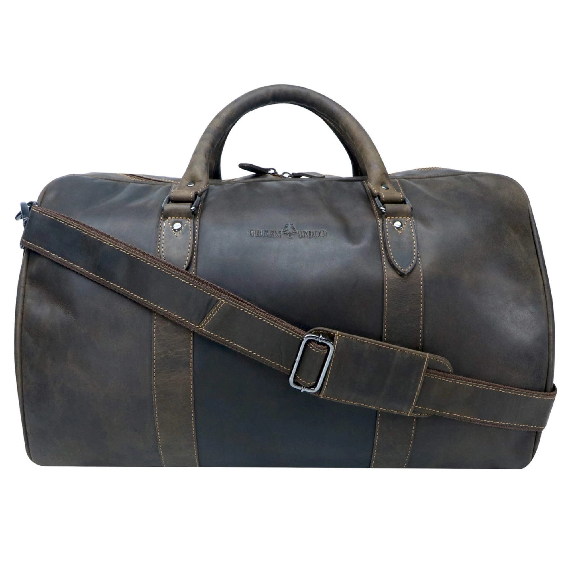 GREENWOOD Weekender Echtleder Reisetasche Unisex Weekender, edle & robuste Rindledertasche